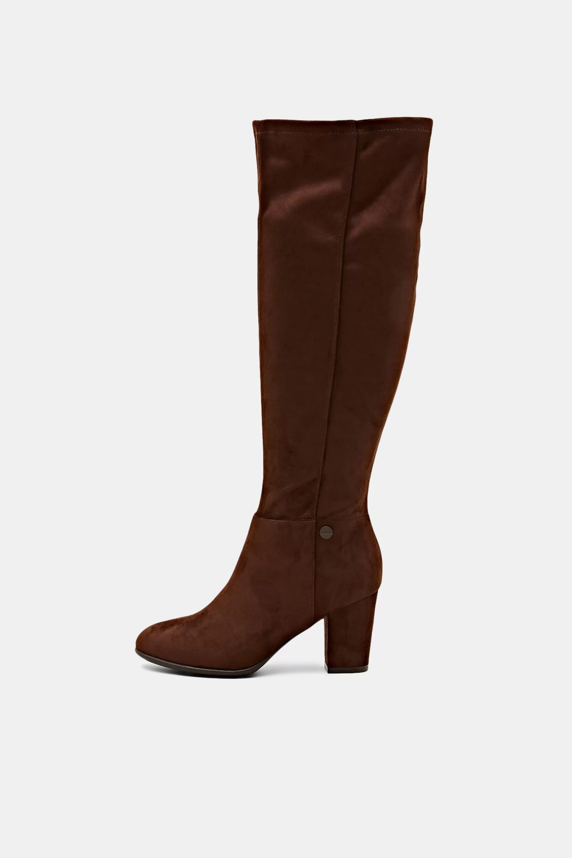 Kniehohe Boots in Wildlederoptik-ESPRIT New