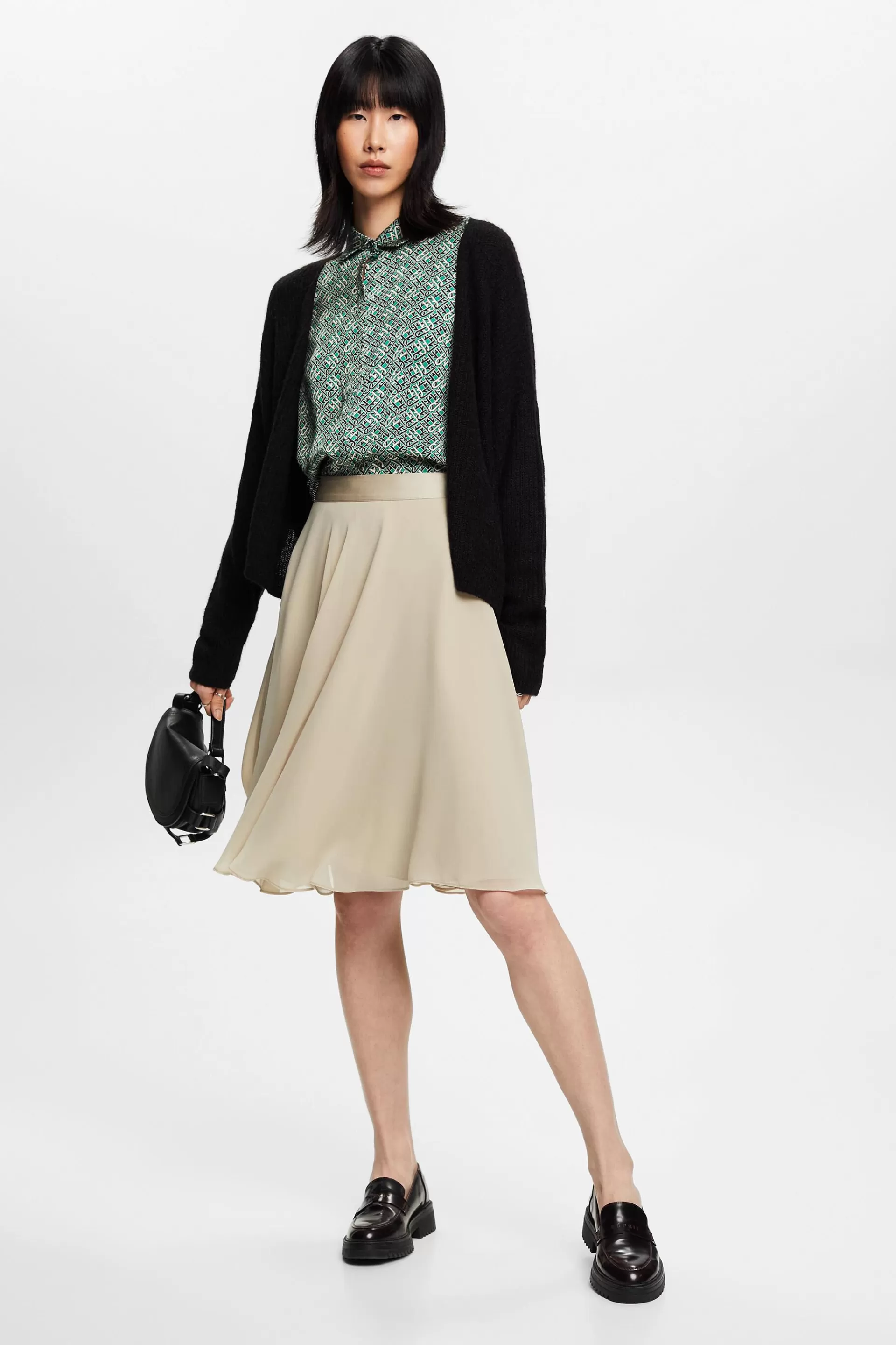 Knielanger Chiffonrock-ESPRIT New