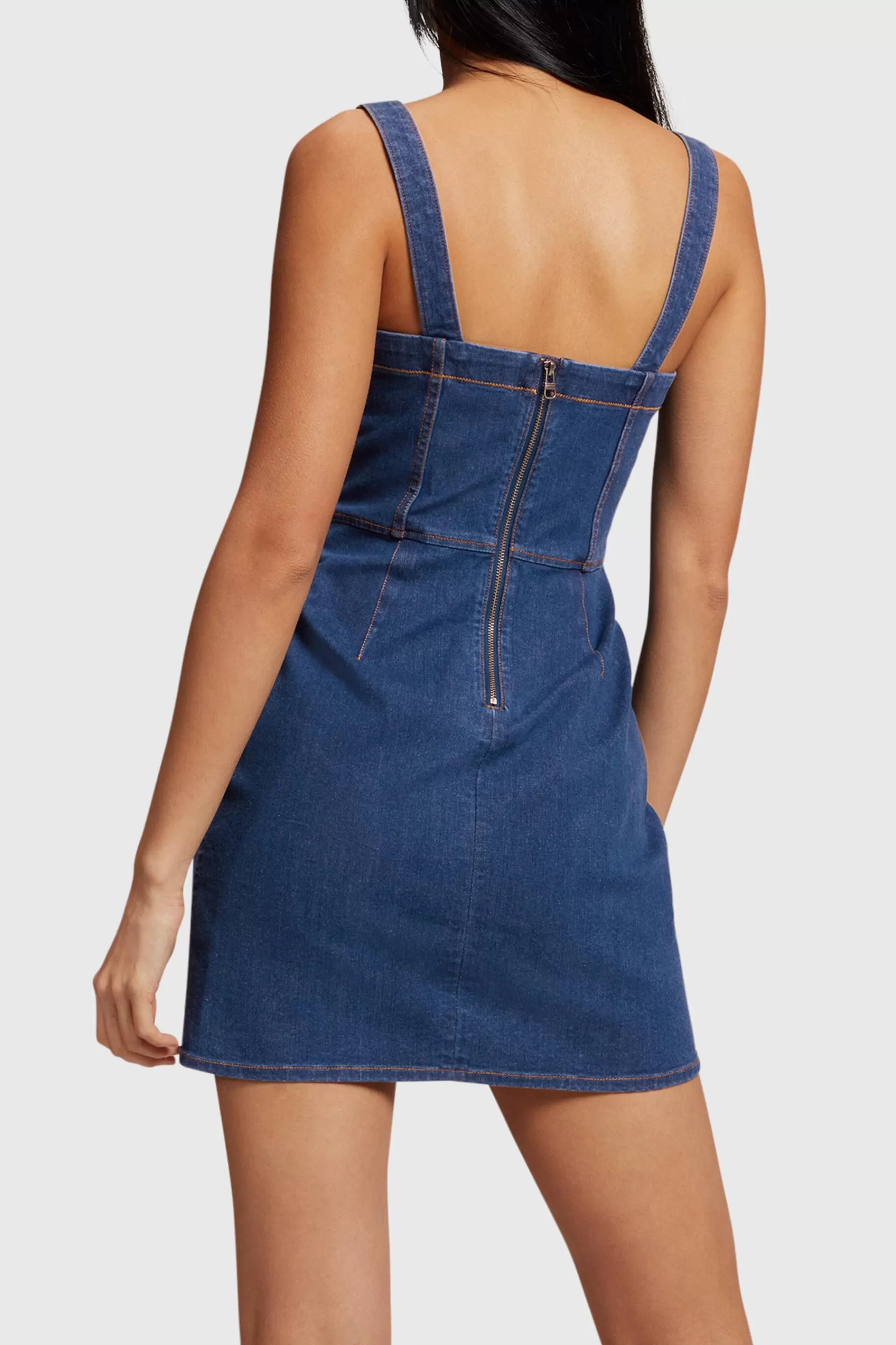 KÖRPERFORMENDES 4-Wege-Stretch-Denim Bustierkleid-ESPRIT Discount