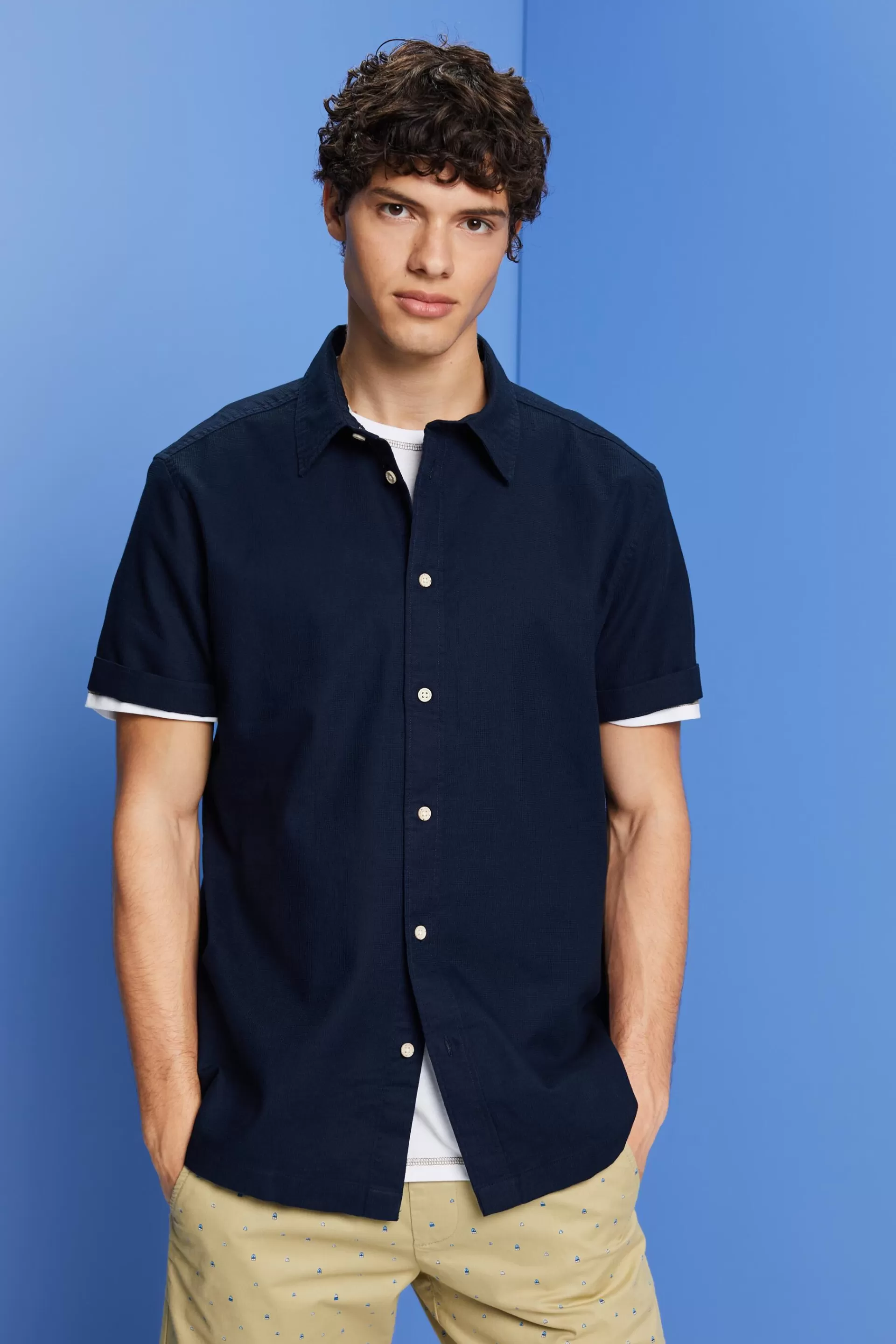 Kurzarmhemd, 100 % Baumwolle-ESPRIT Best Sale