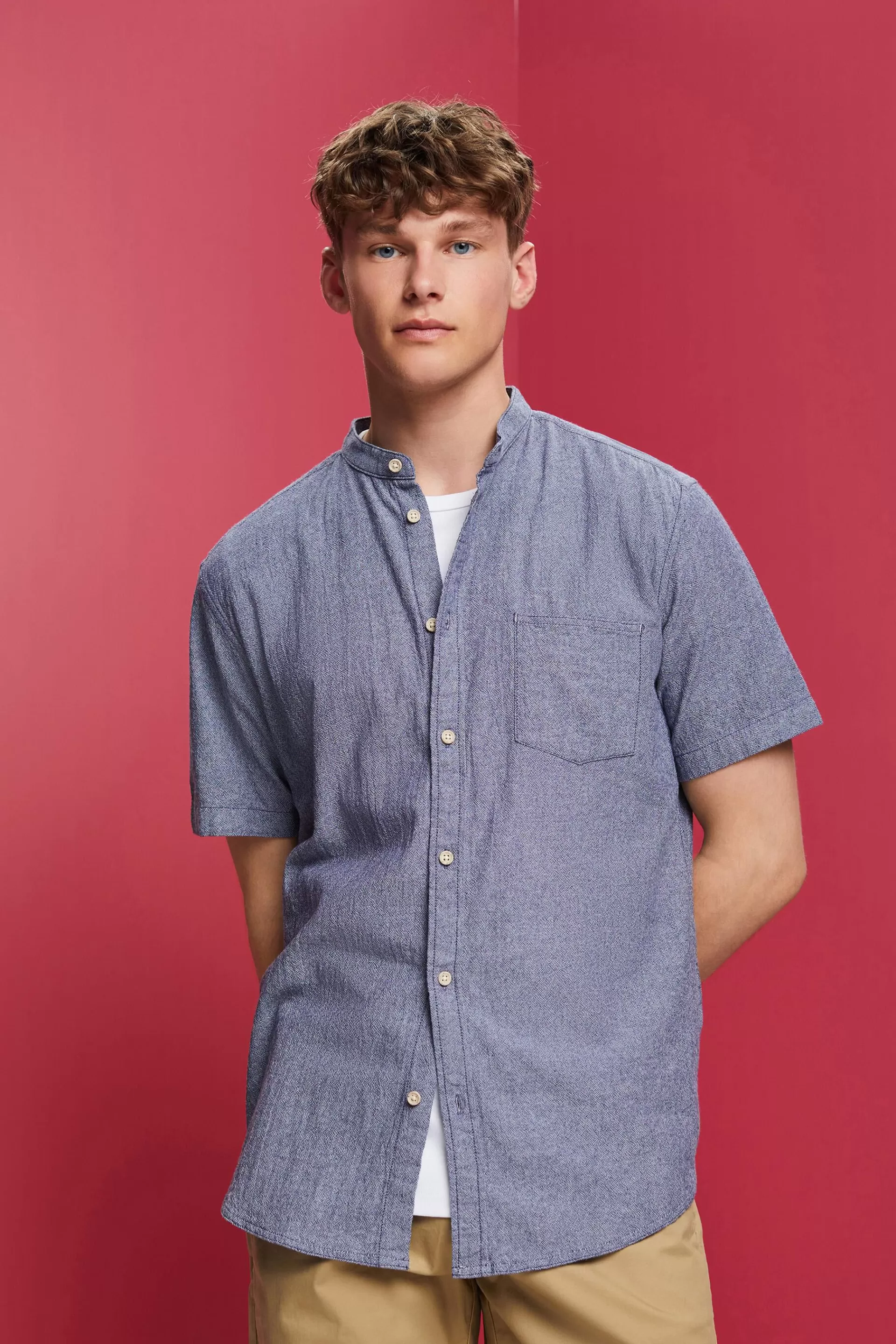 Kurzarm-Hemd aus 100% Baumwolle-ESPRIT Clearance