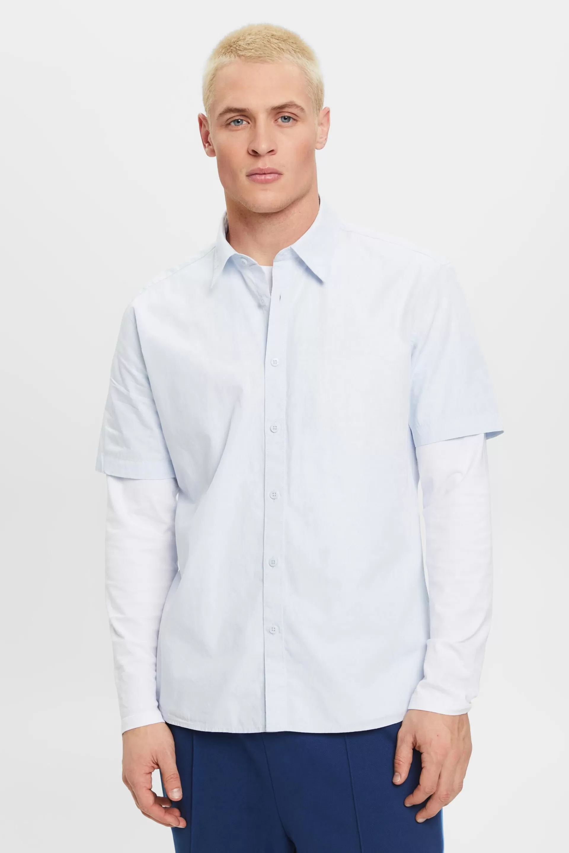 Kurzärmeliges Hemd aus nachhaltiger Baumwolle-ESPRIT Flash Sale