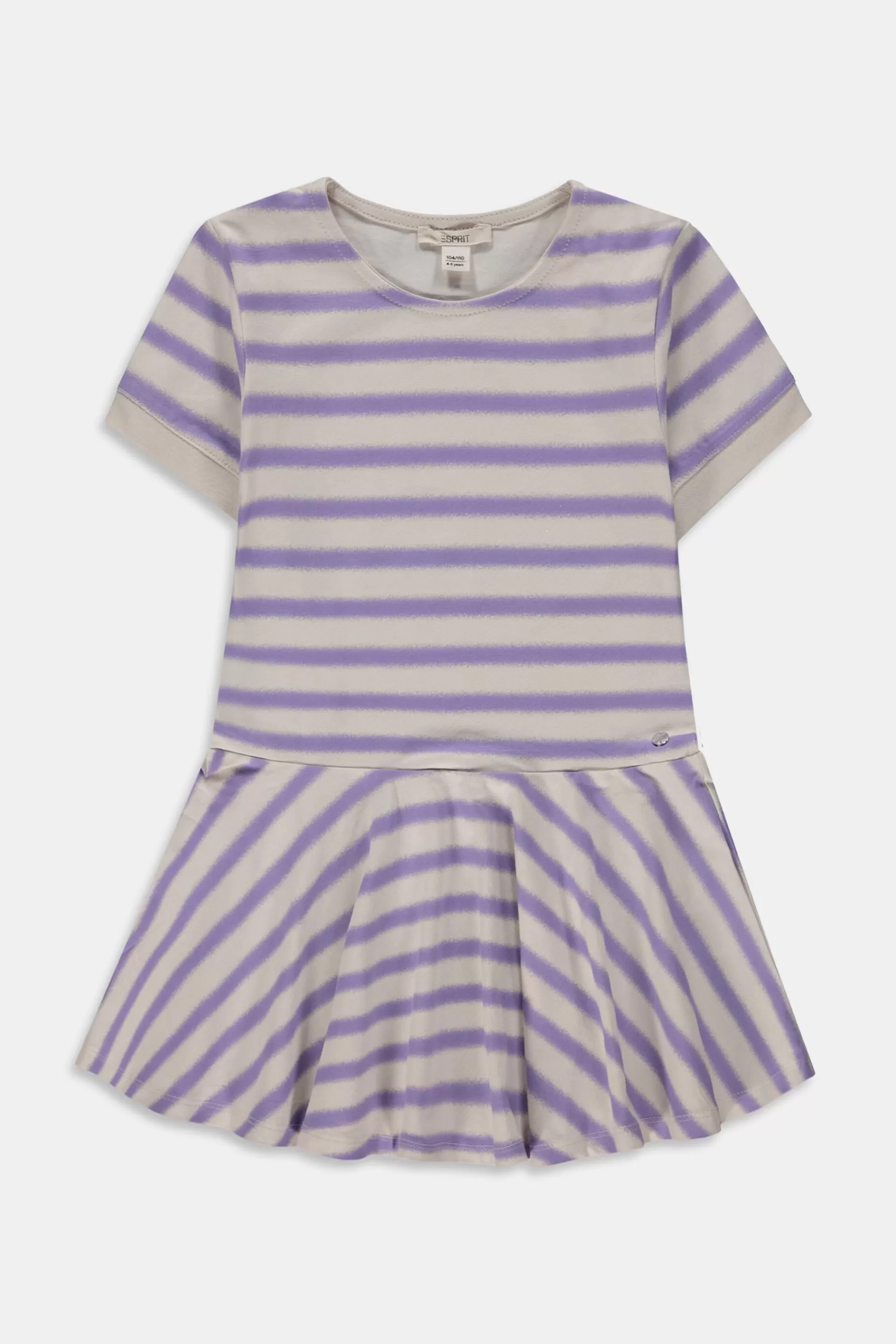 Kurzärmeliges Kleid mit Streifenmuster-ESPRIT Outlet