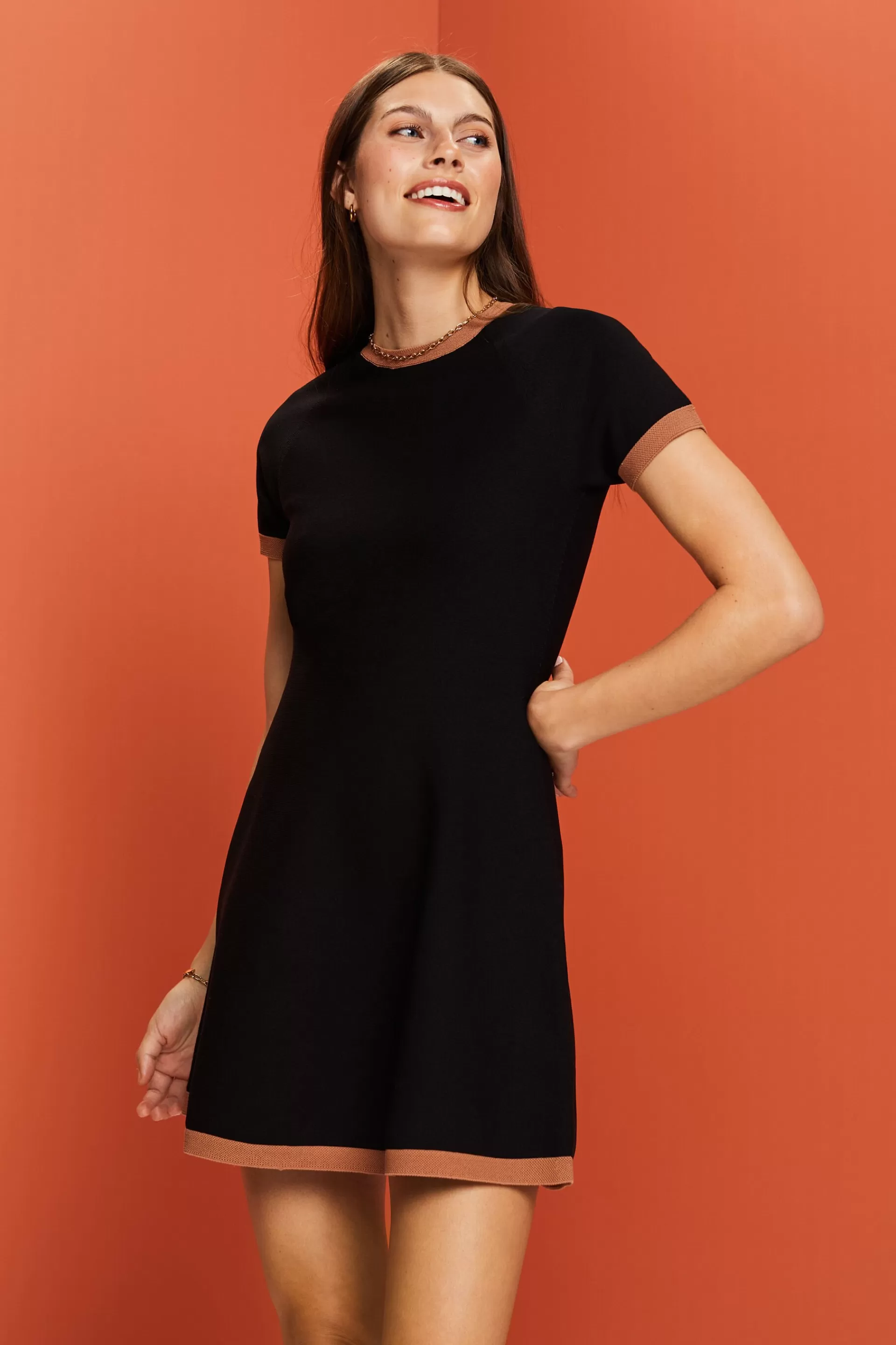 Kurzärmeliges Strickkleid-ESPRIT Clearance