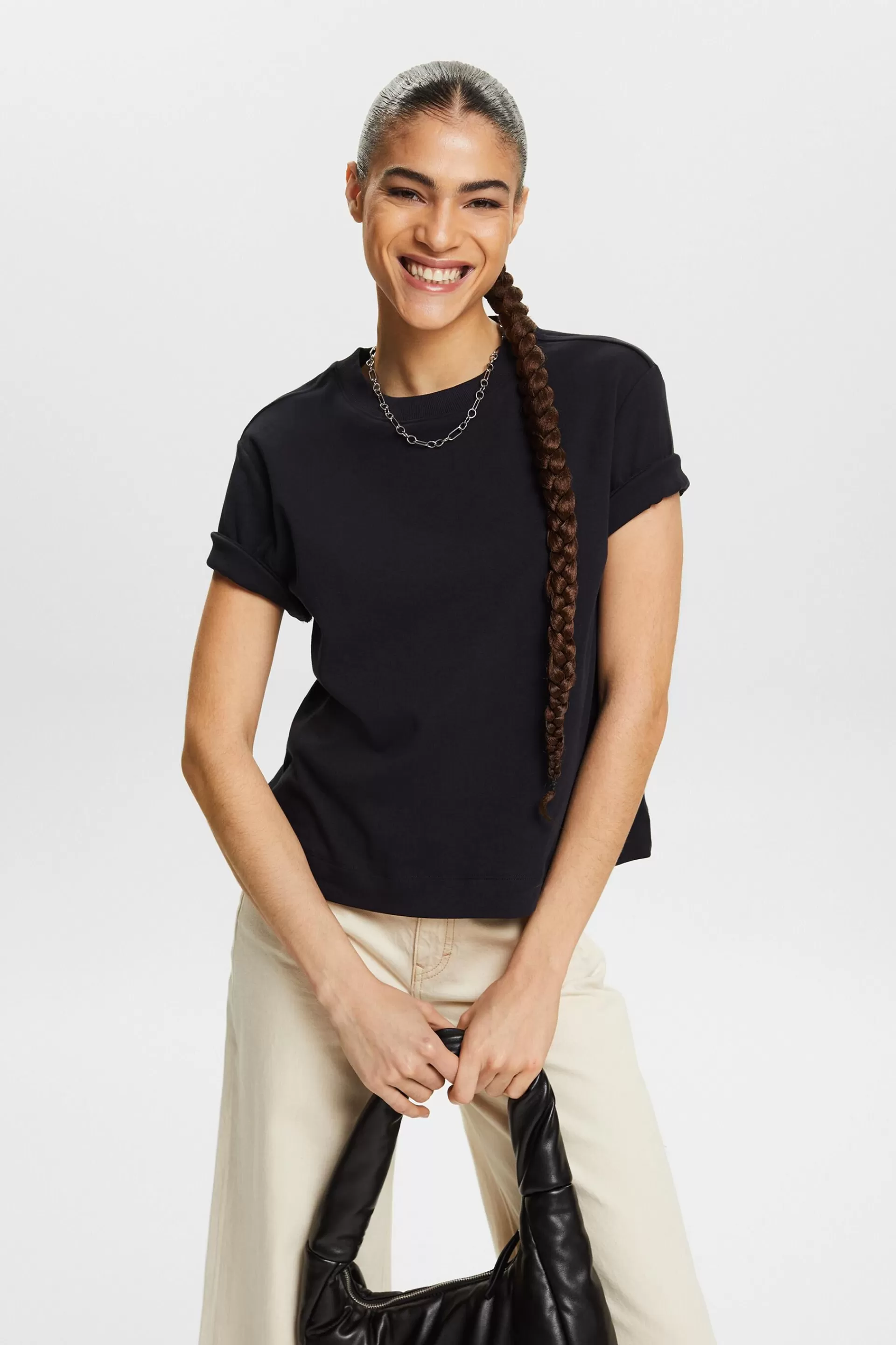 Kurzärmliges T-Shirt mit Rundhalsausschnitt-ESPRIT Best Sale