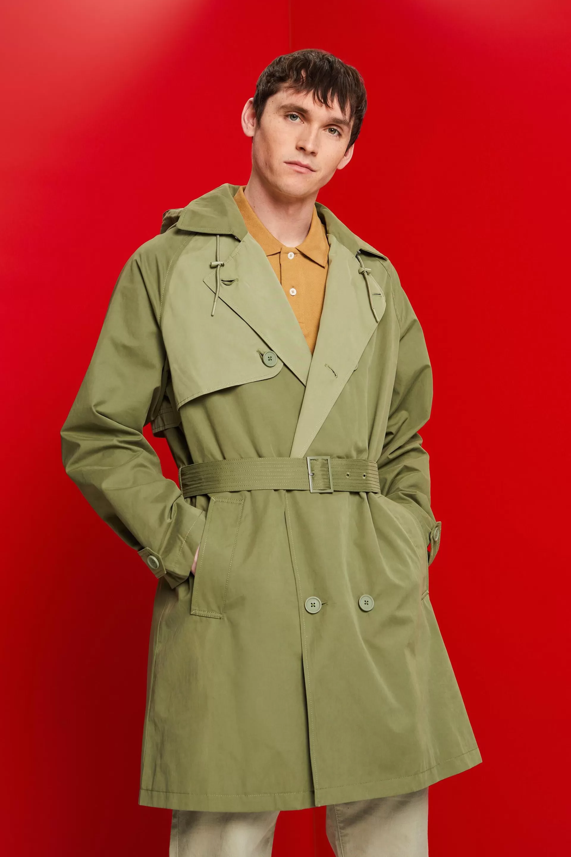 Kurzer Trenchcoat mit Kapuze-ESPRIT Discount