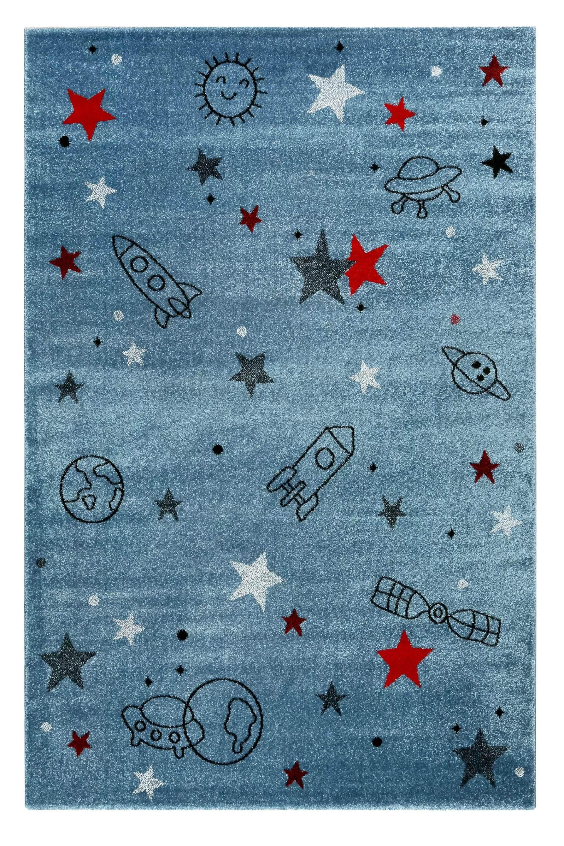 Kurzflor-Kinderteppich mit Weltraum-Muster-ESPRIT Store