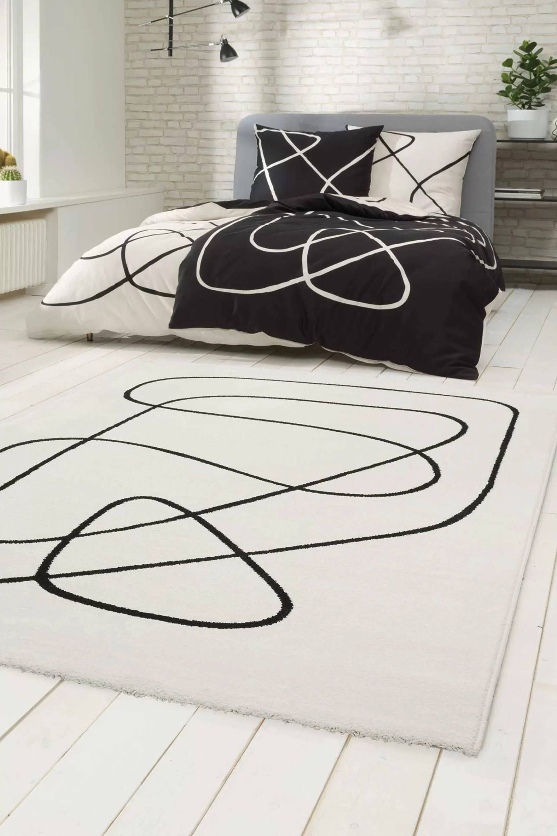 Kurzflor-Teppich mit Art-Dessin-ESPRIT New