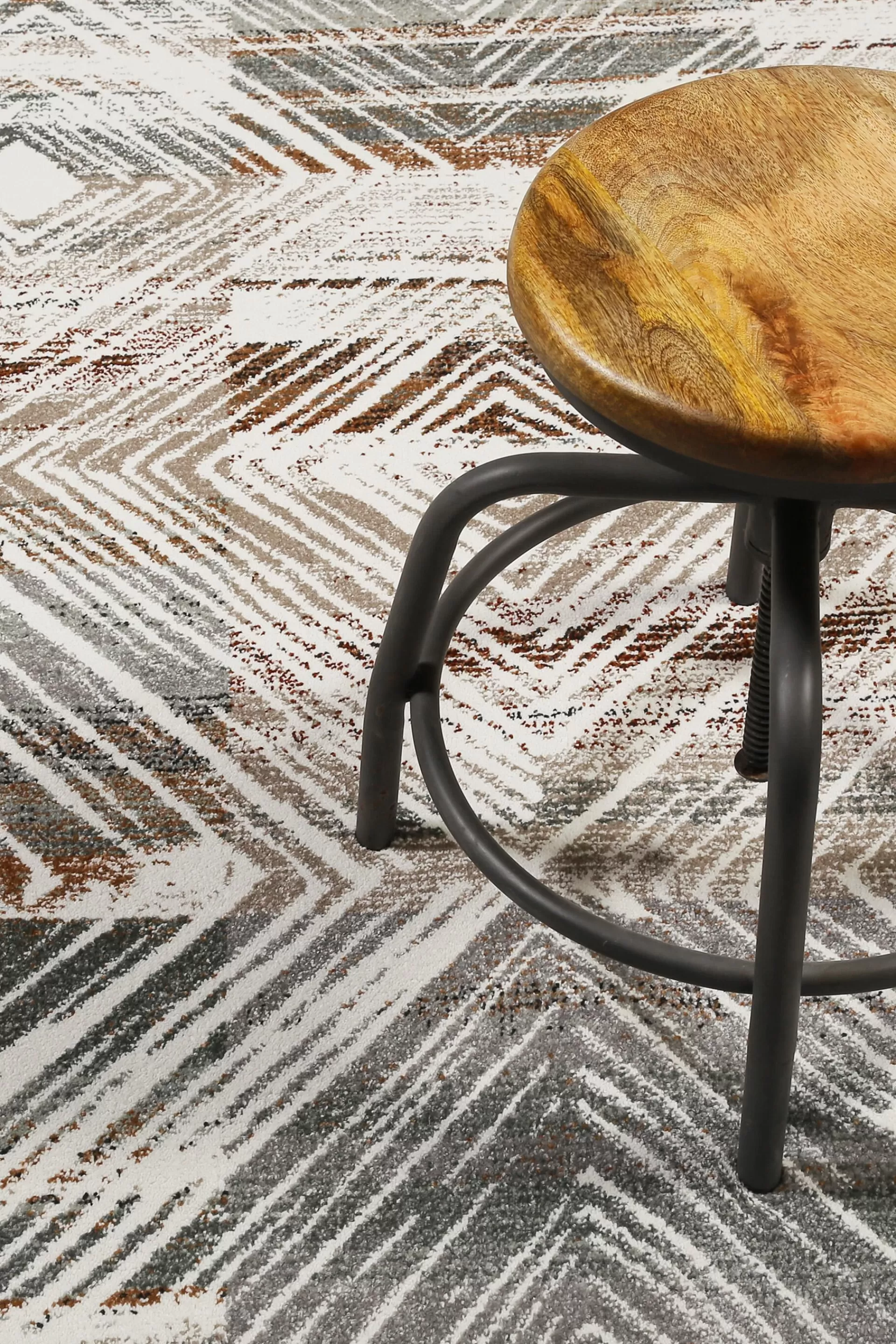 Kurzflor-Teppich mit geometrischem Muster-ESPRIT Shop