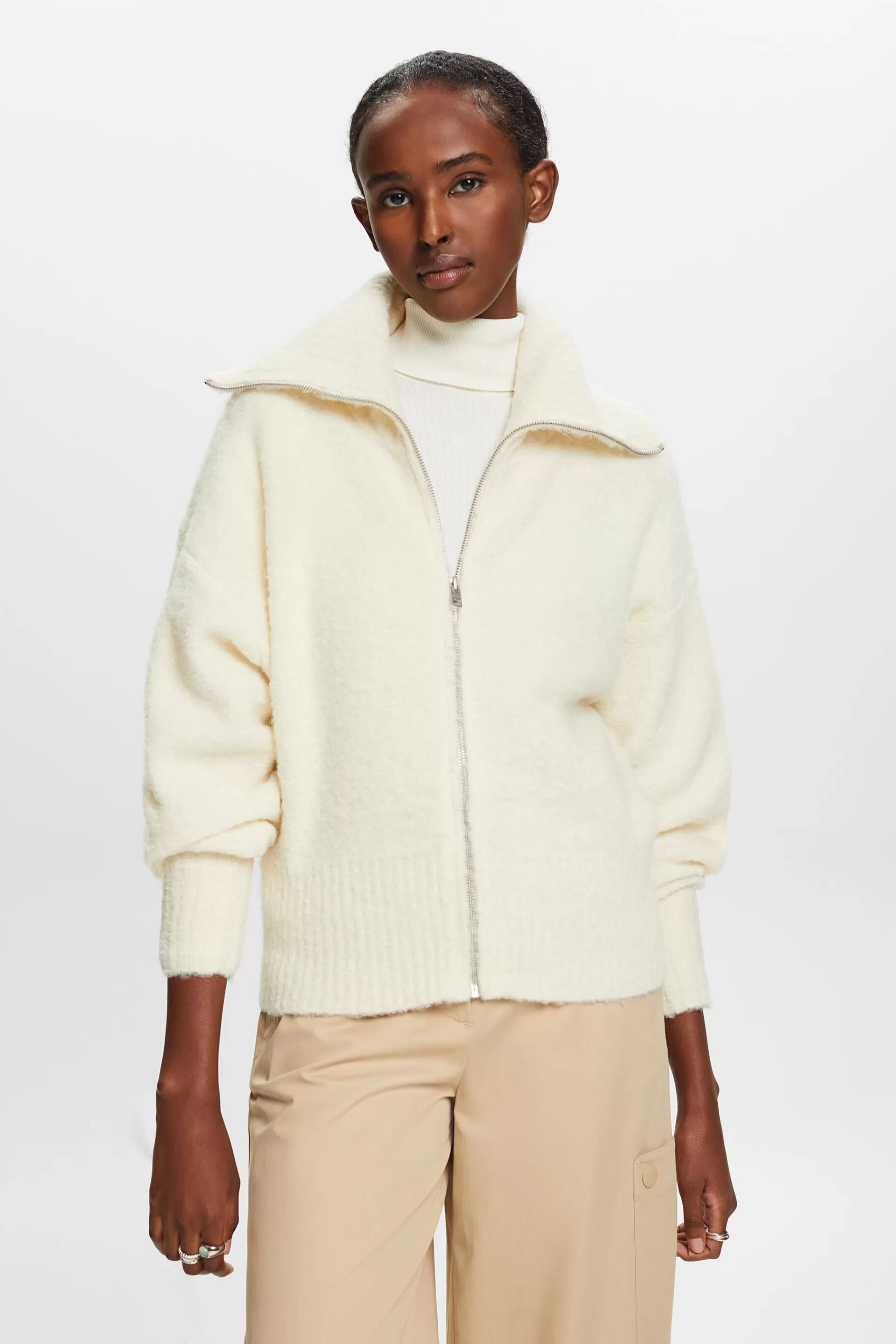 Kuscheliger Cardigan mit Reißverschluss-ESPRIT Best