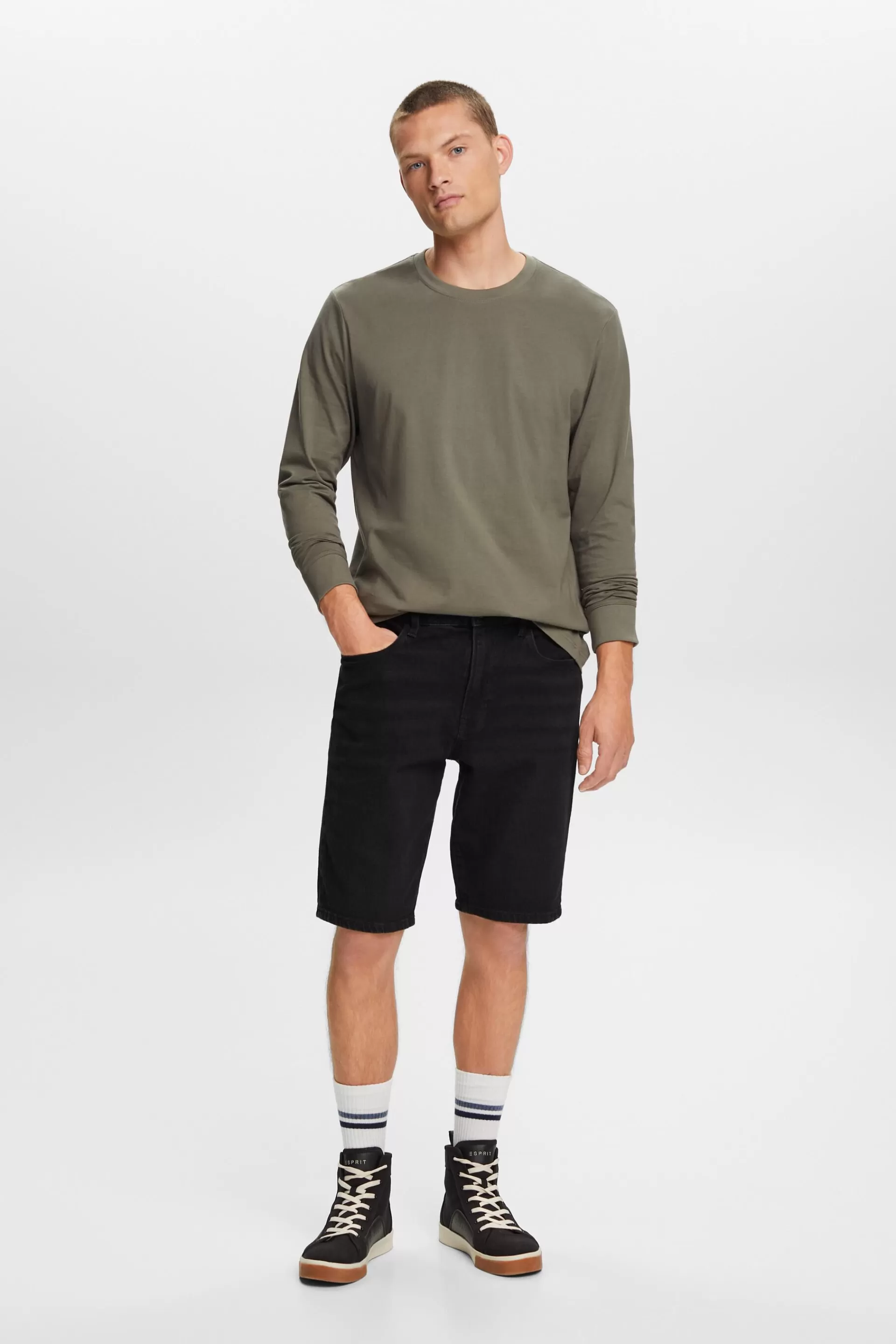 Langarm-Top aus Jersey, 100 % Baumwolle-ESPRIT Hot