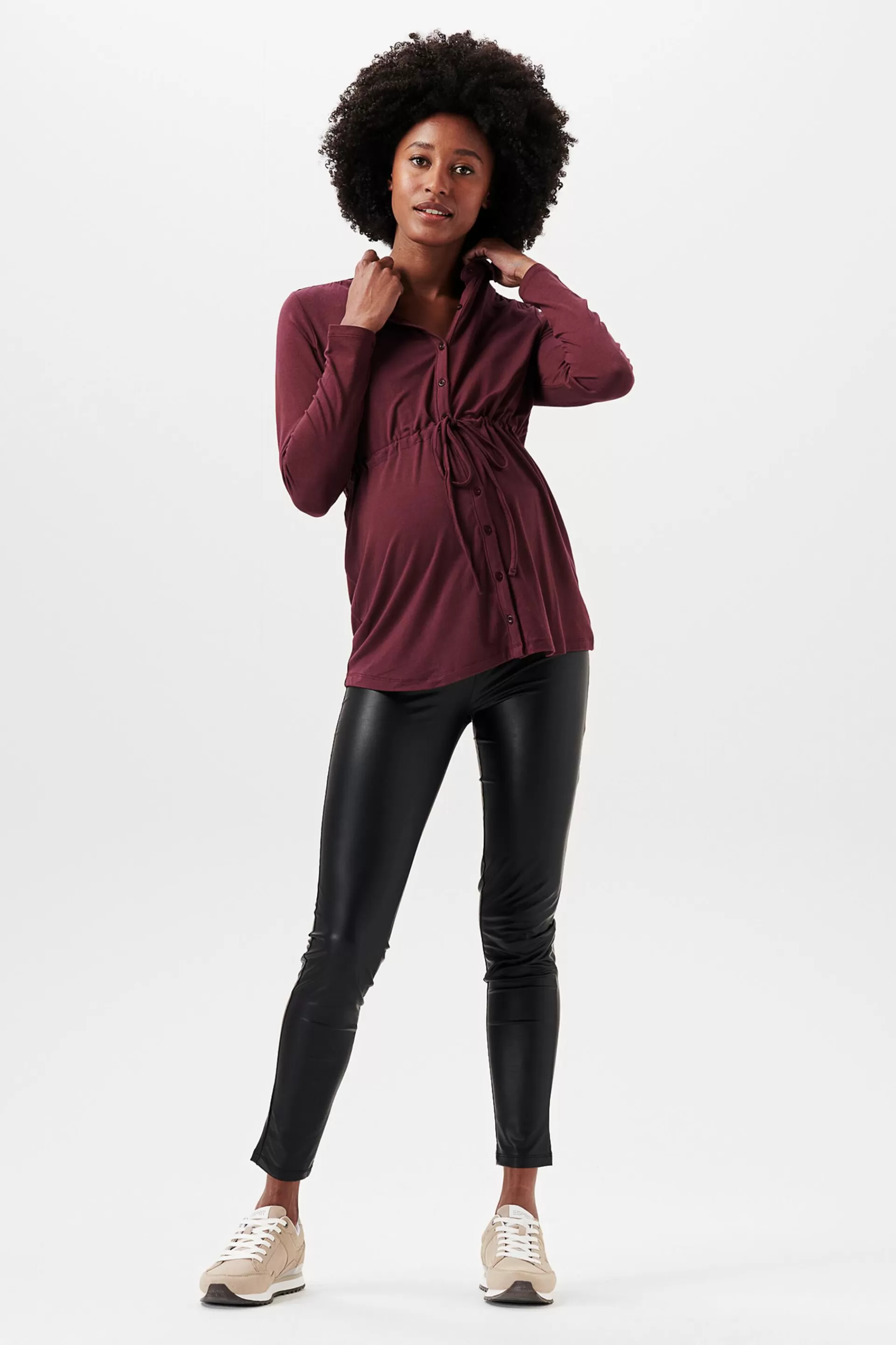 Langärmelige Jersey-Bluse, LENZING™ ECOVERO™-ESPRIT Best Sale