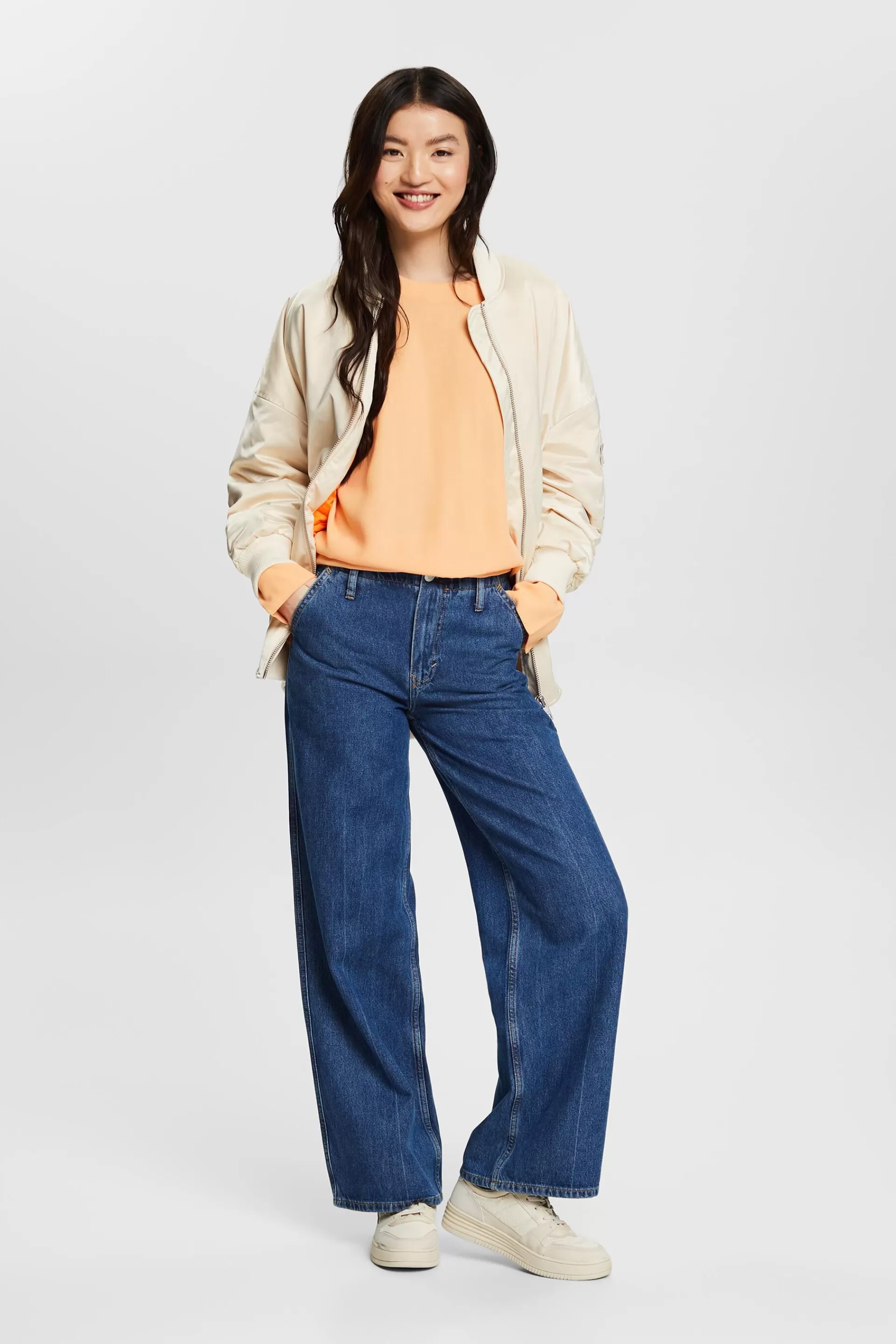 Langärmlige Crêpebluse-ESPRIT Discount