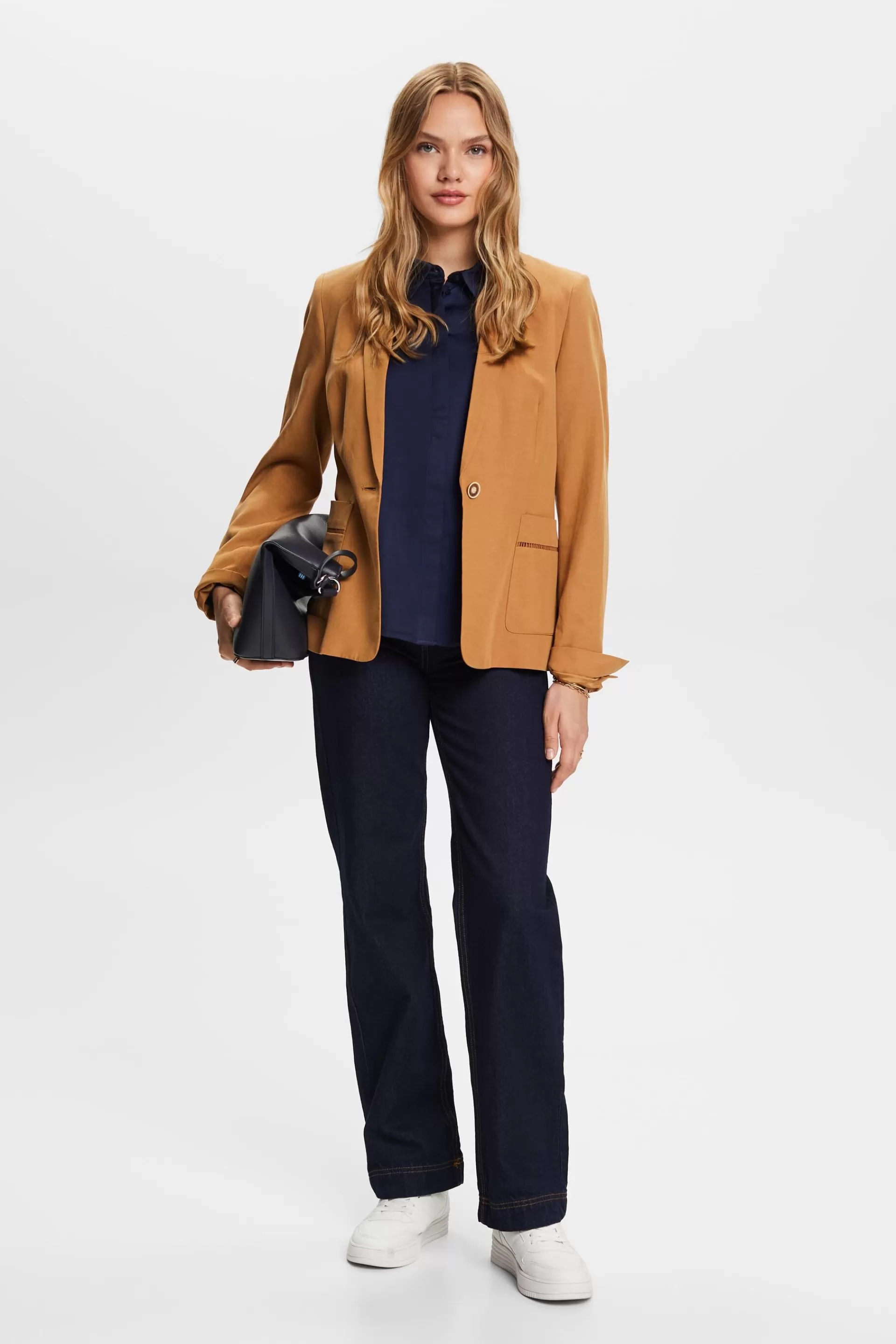 Langärmlige Satinbluse-ESPRIT Cheap