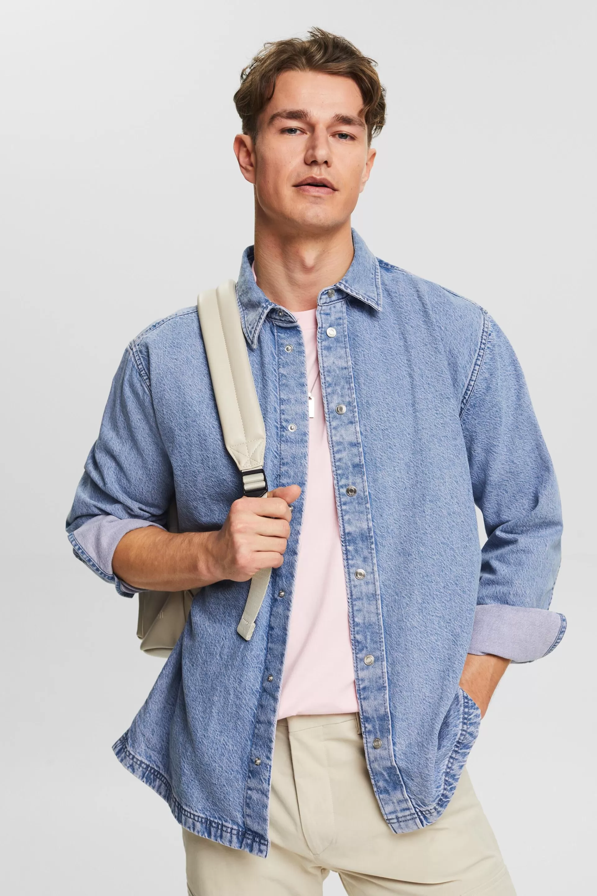 Langärmliges Jeanshemd-ESPRIT Online