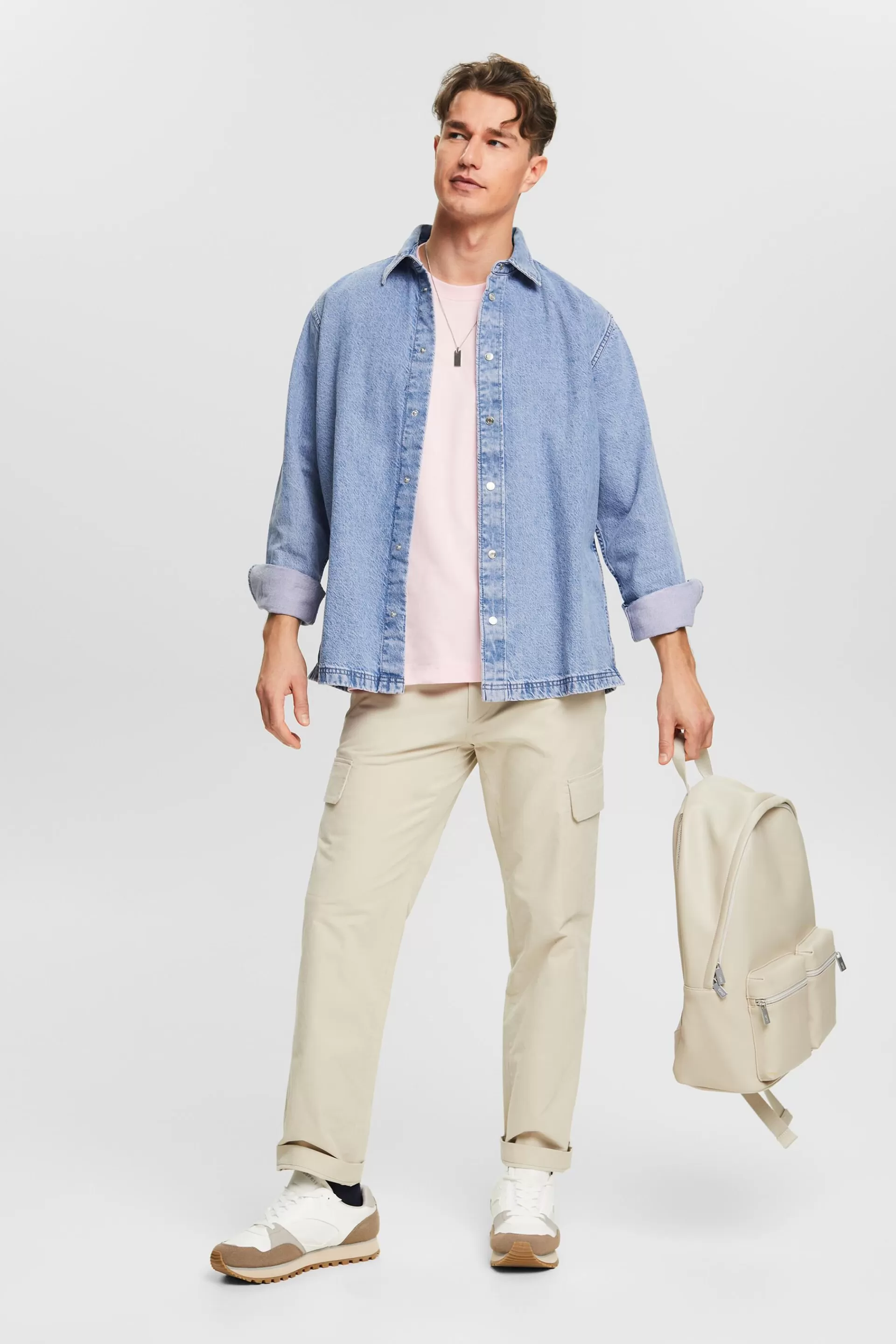 Langärmliges Jeanshemd-ESPRIT Online