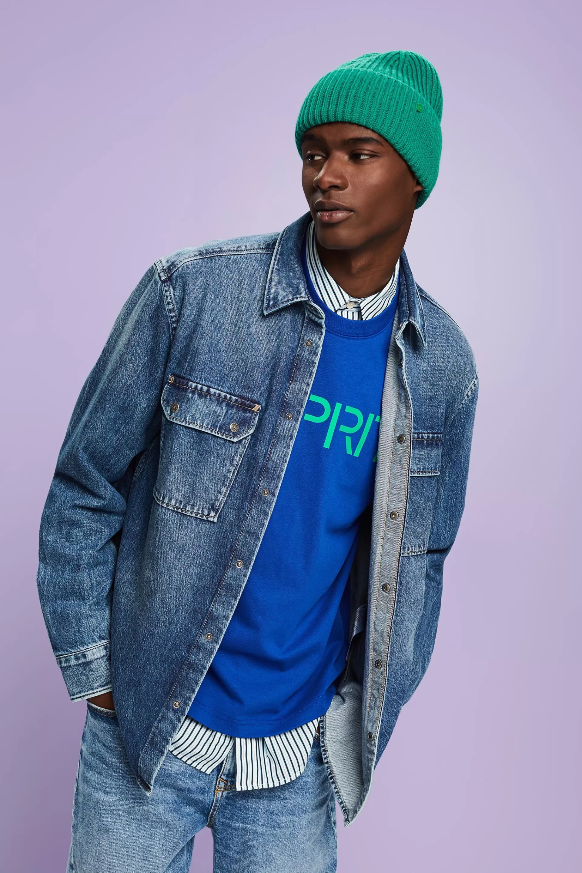 Langärmliges Jeanshemd-ESPRIT Fashion