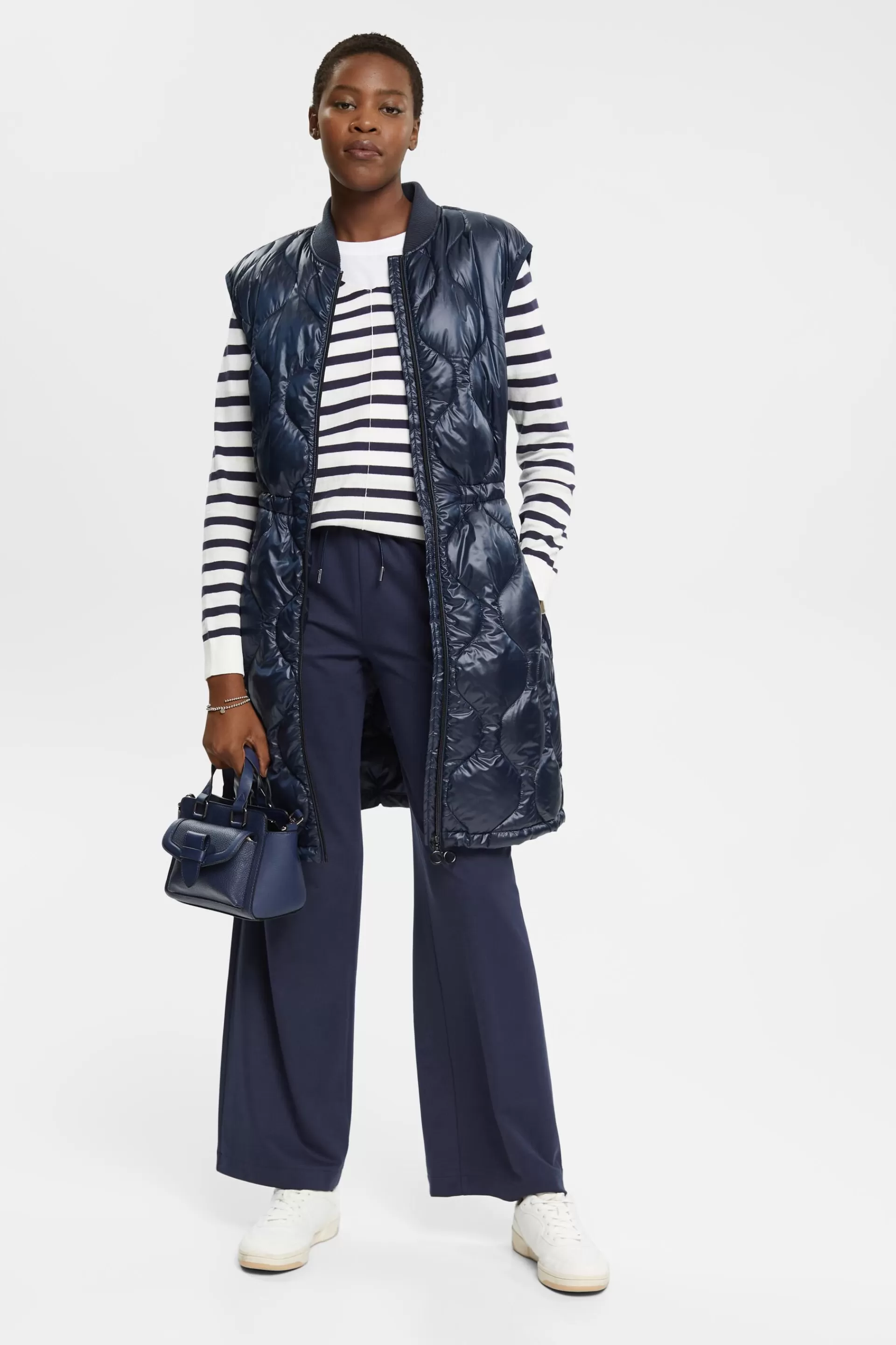 Lange Steppweste-ESPRIT Cheap