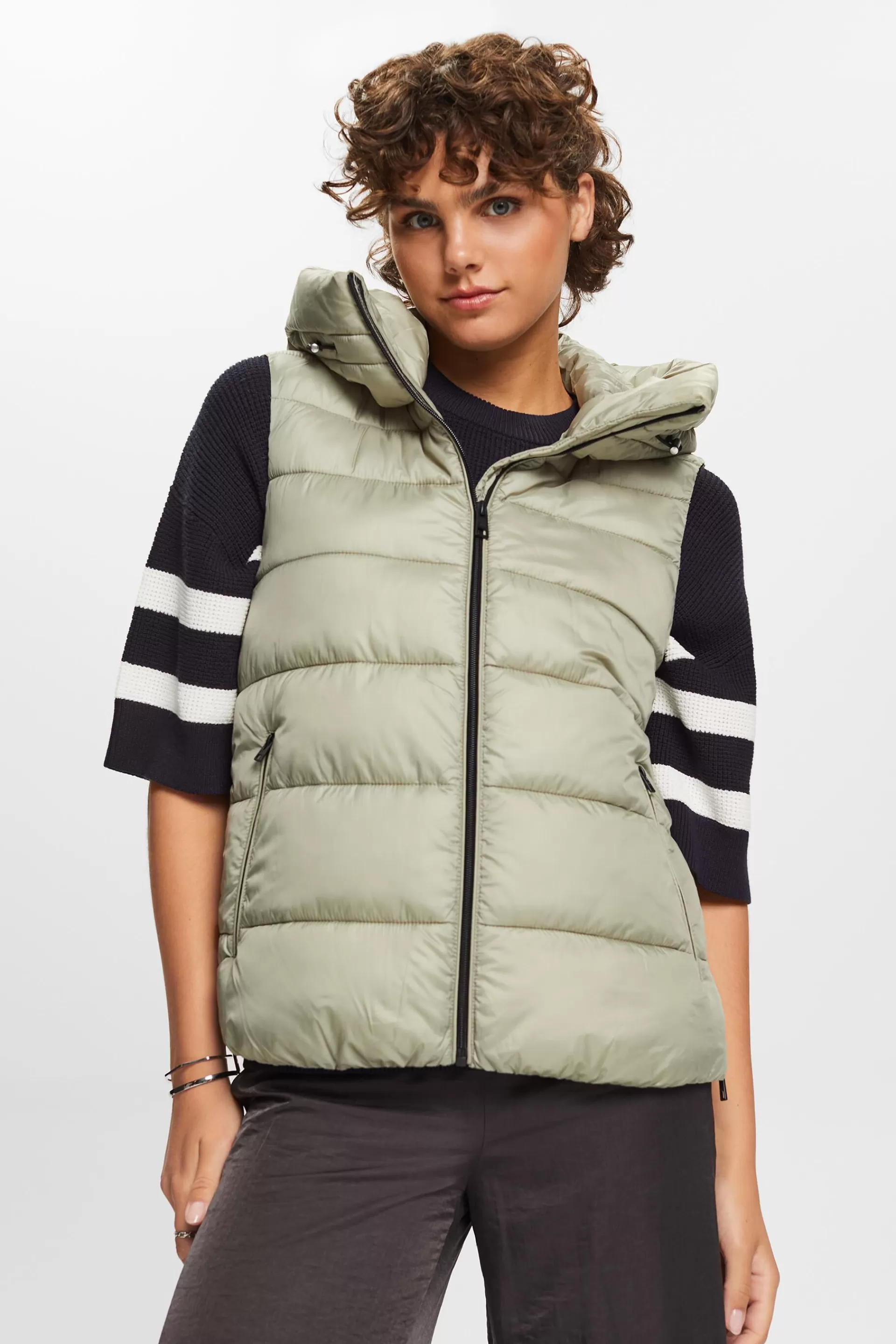 Lange Steppweste-ESPRIT Best Sale
