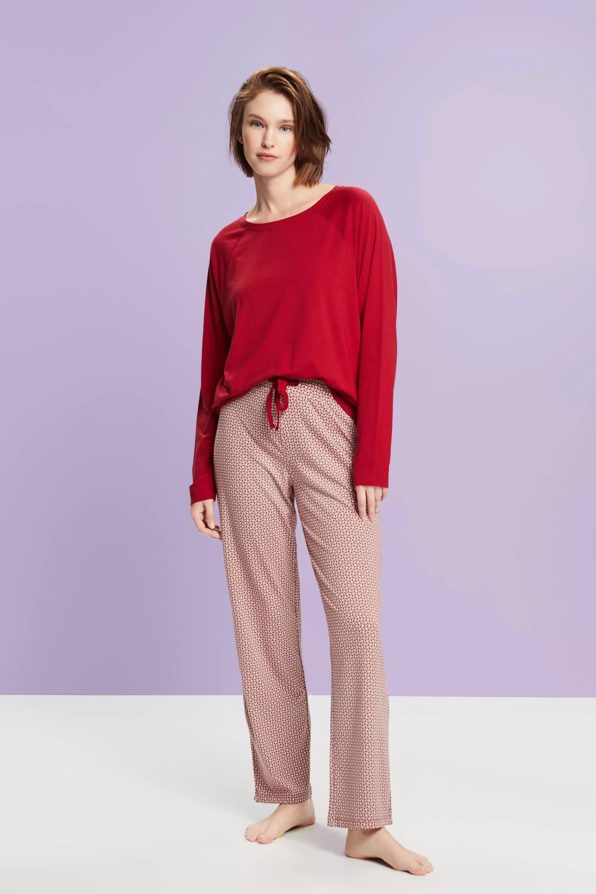 Langes Pyjama-Set aus Jersey-ESPRIT Clearance