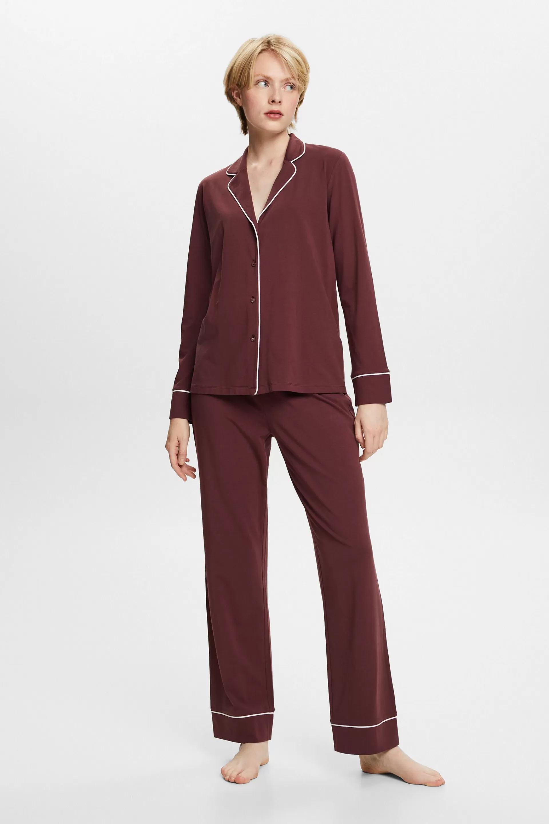 Langes Pyjama-Set aus Jersey-ESPRIT Discount