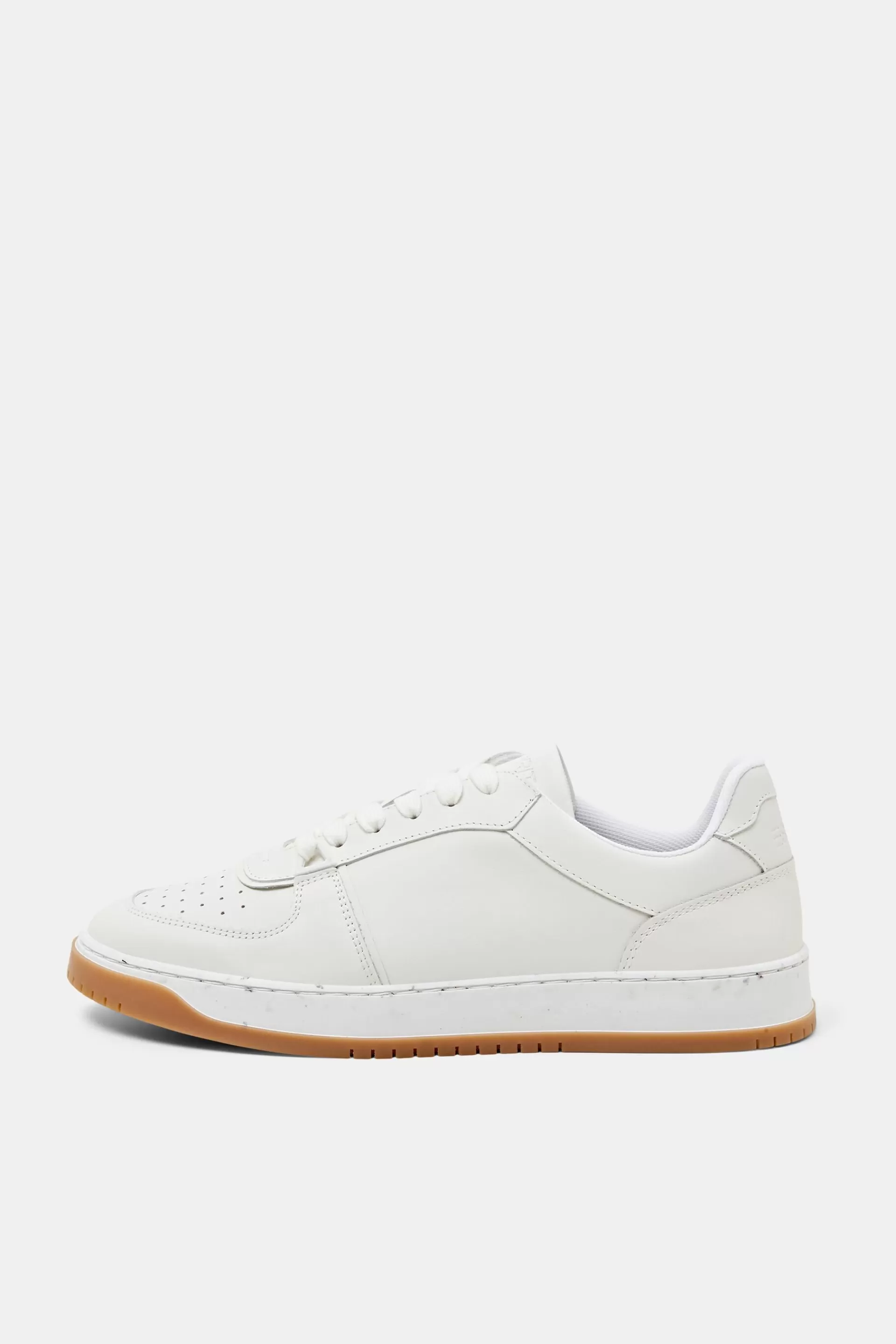 Ledersneakers mit Schnürung-ESPRIT Store