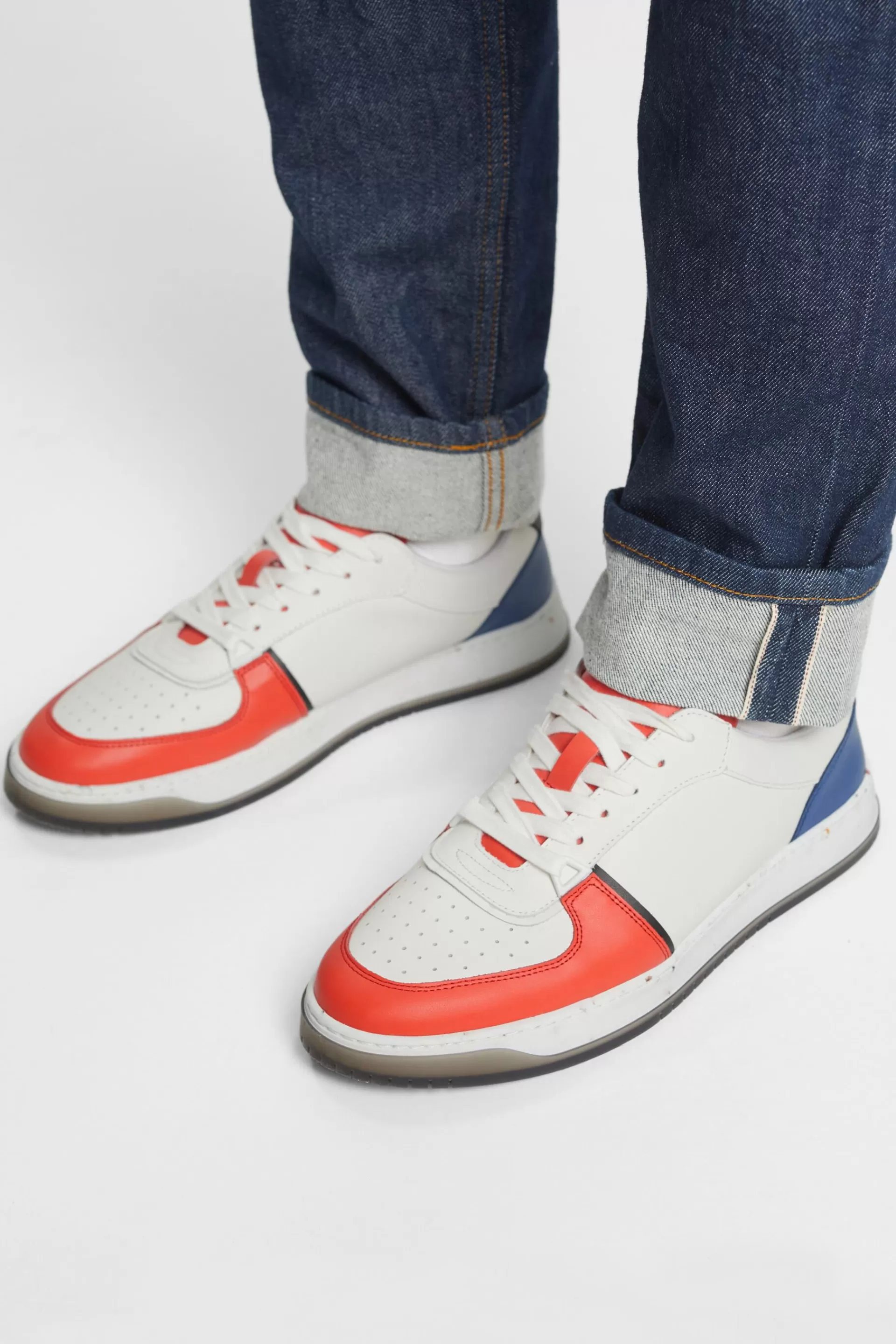 Ledersneakers mit Schnürung-ESPRIT Online