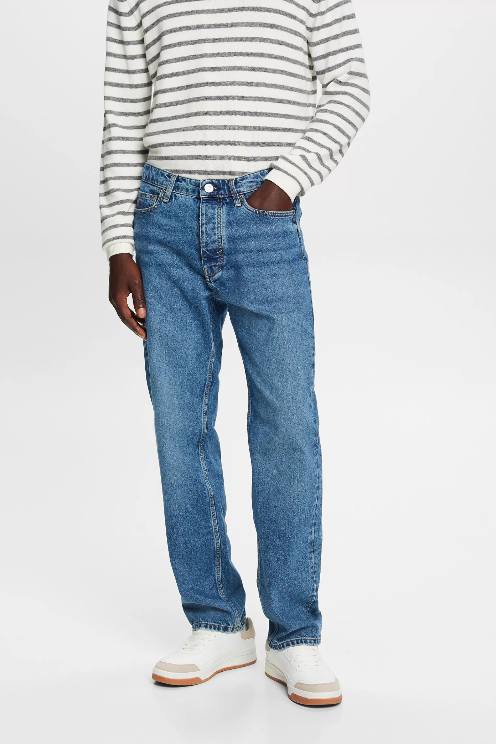 Lockere Retro-Jeans mit mittlerer Bundhöhe-ESPRIT Clearance