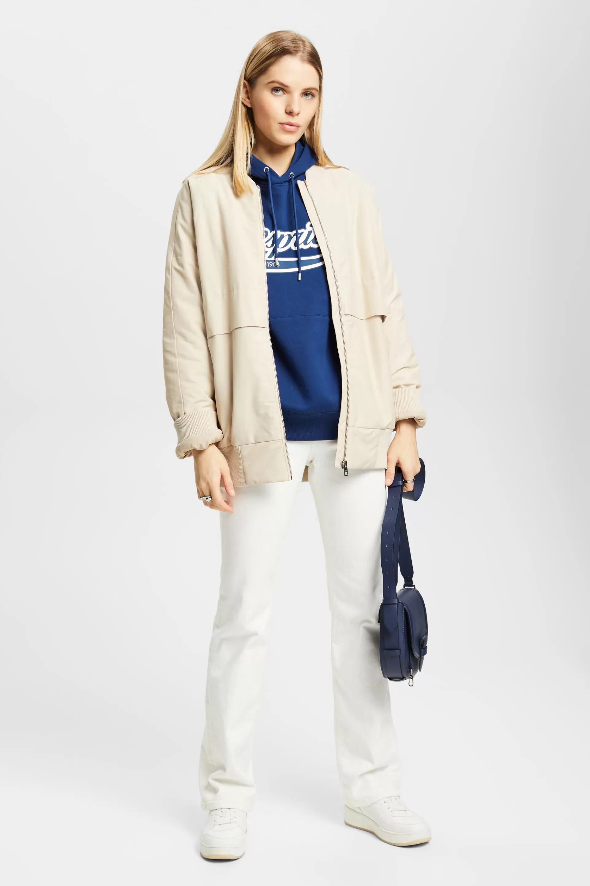Logo-Hoodie aus Fleece-ESPRIT Clearance