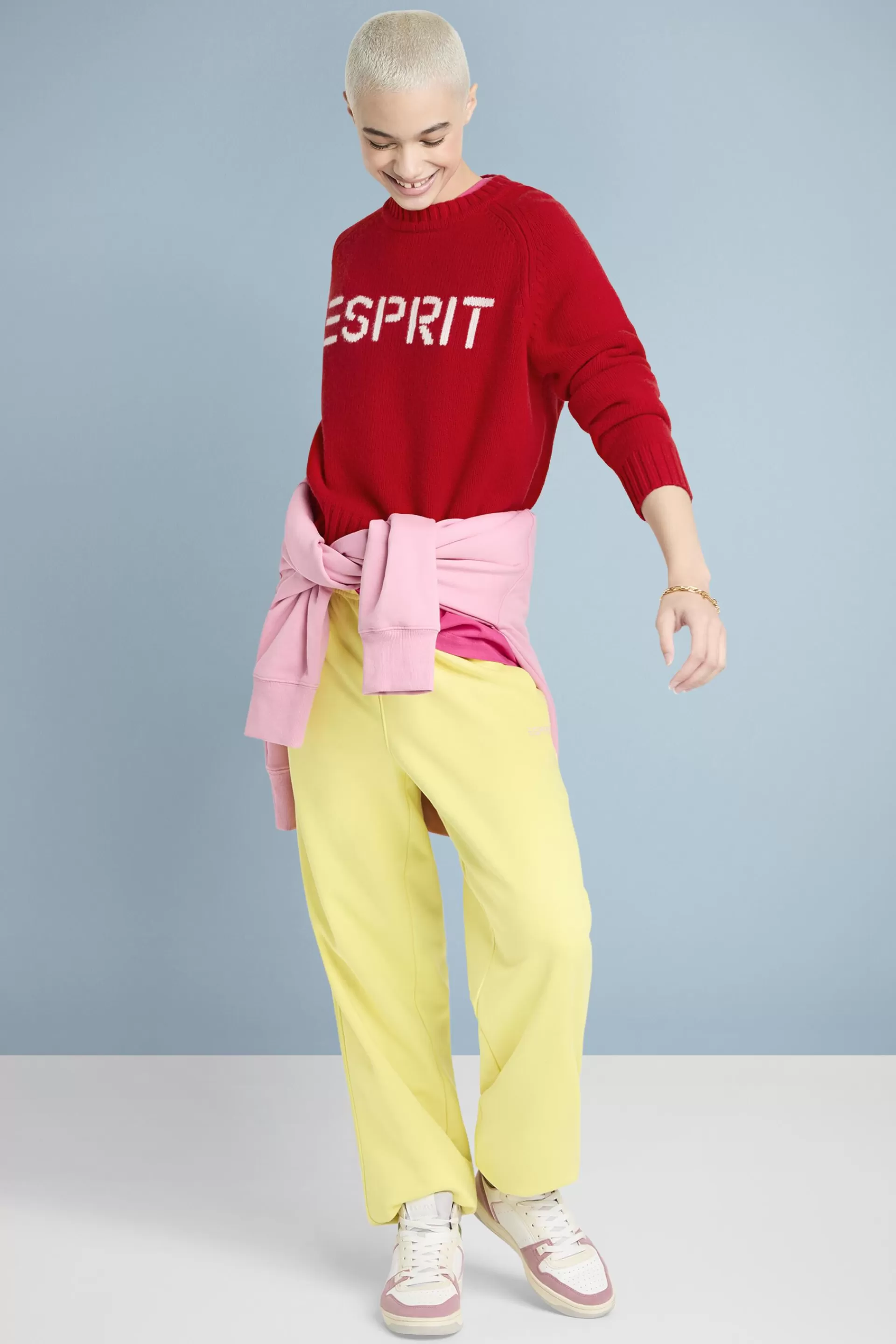 Logo-Pullover aus Wolle und Kaschmir-ESPRIT Cheap