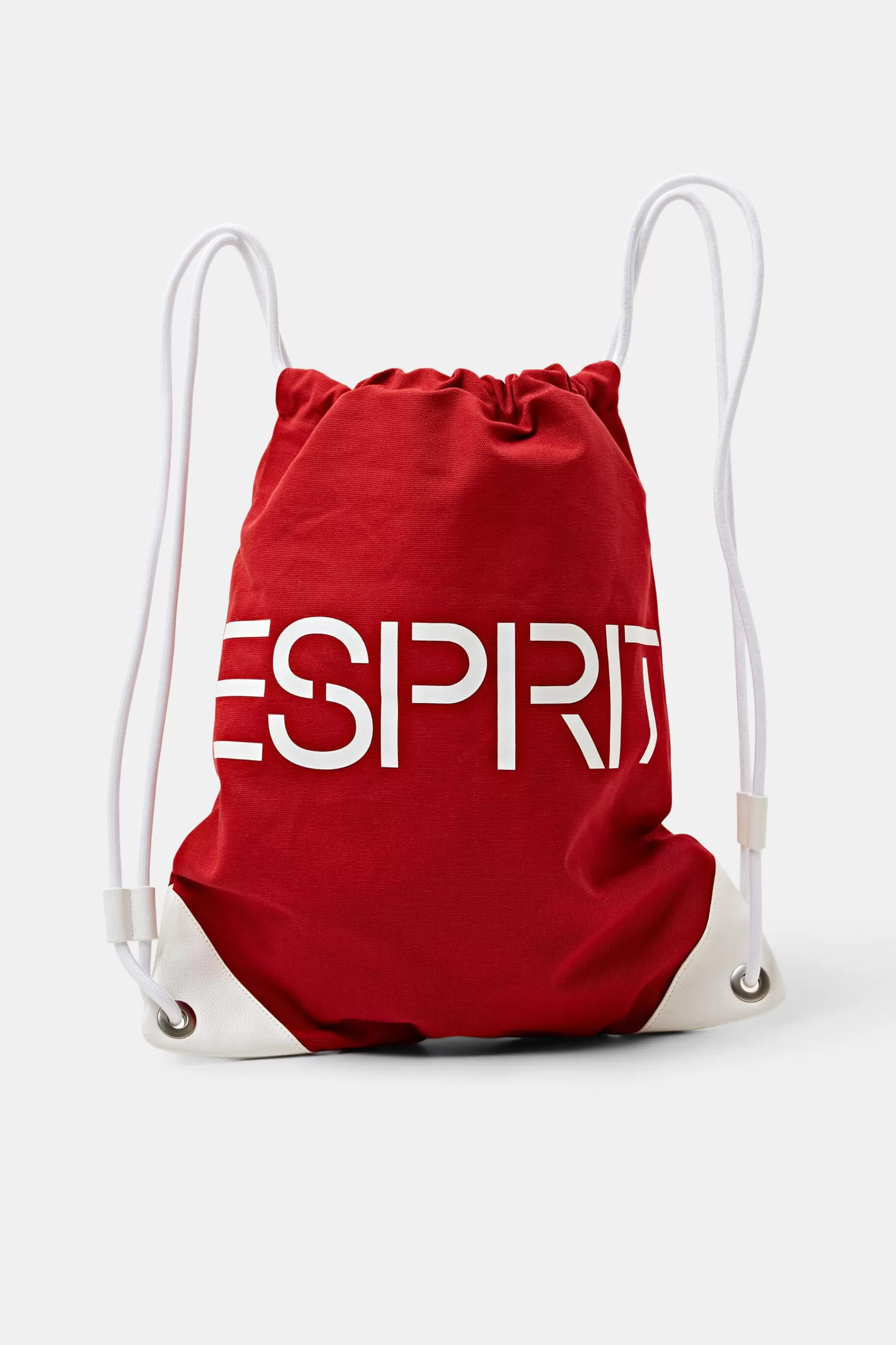 Logo-Rucksack aus Baumwollcanvas mit Kordeln-ESPRIT Discount