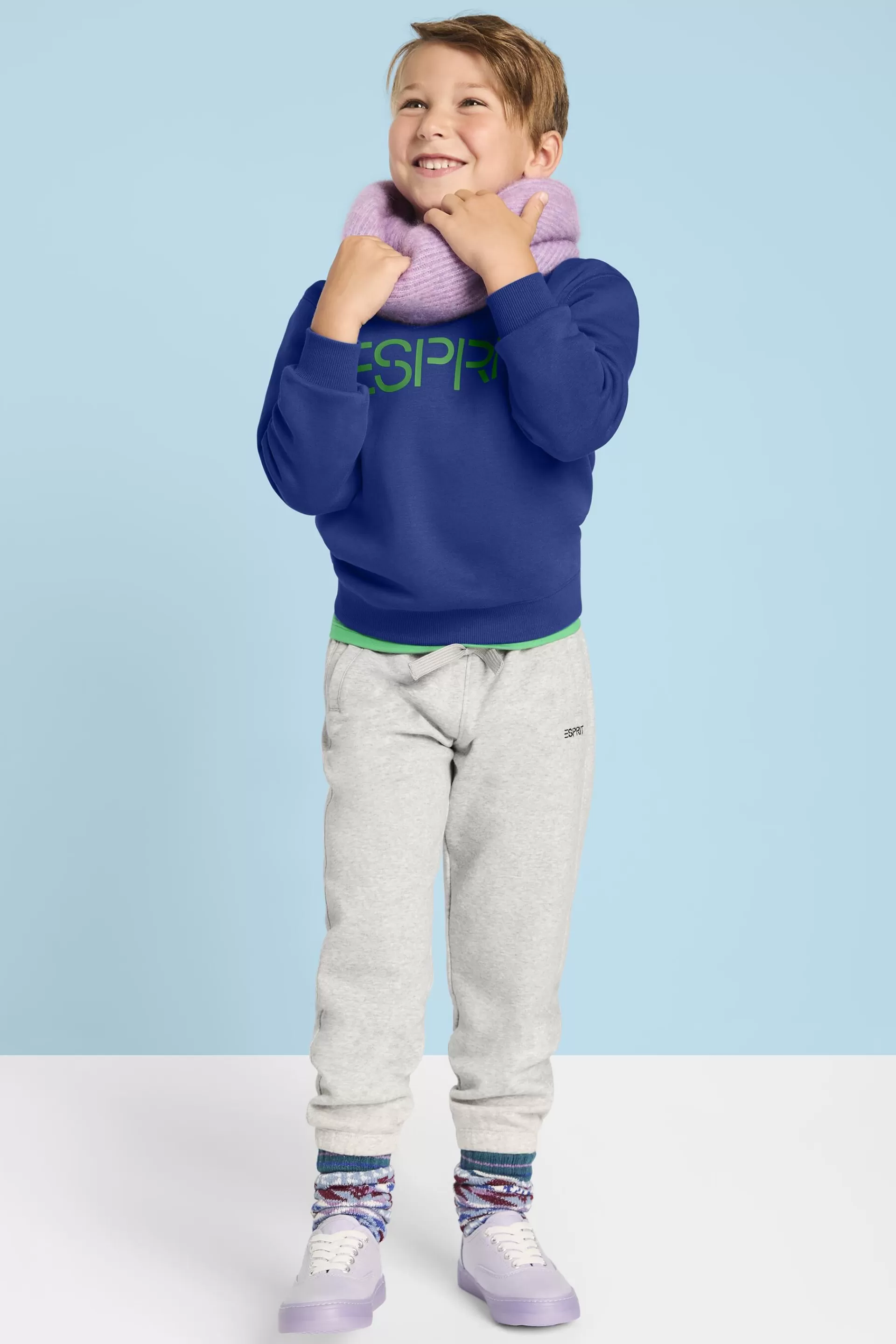 Logo-Sweathose aus Baumwollmix-ESPRIT Store