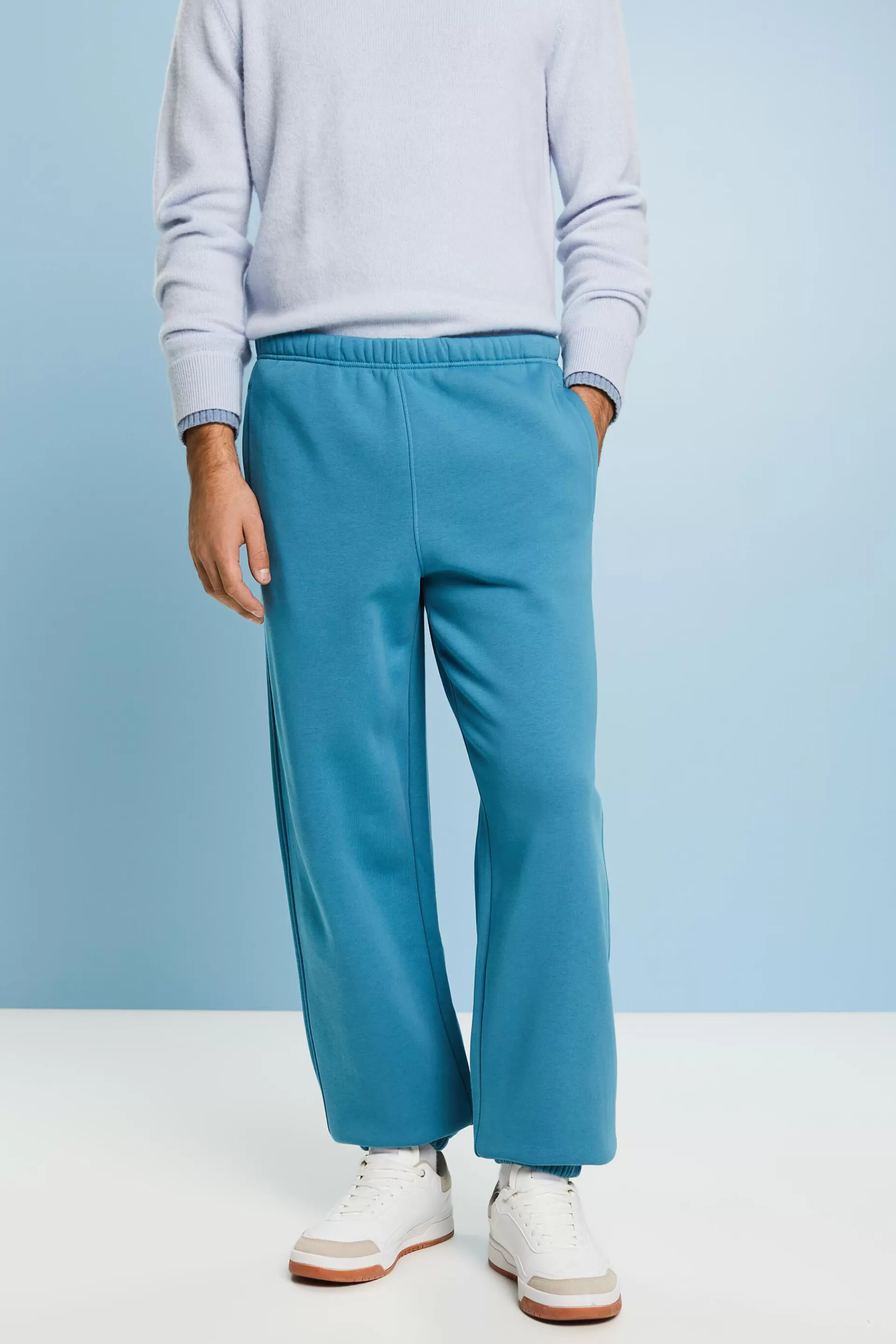 Logo-Sweatpants aus Baumwollfleece-ESPRIT New