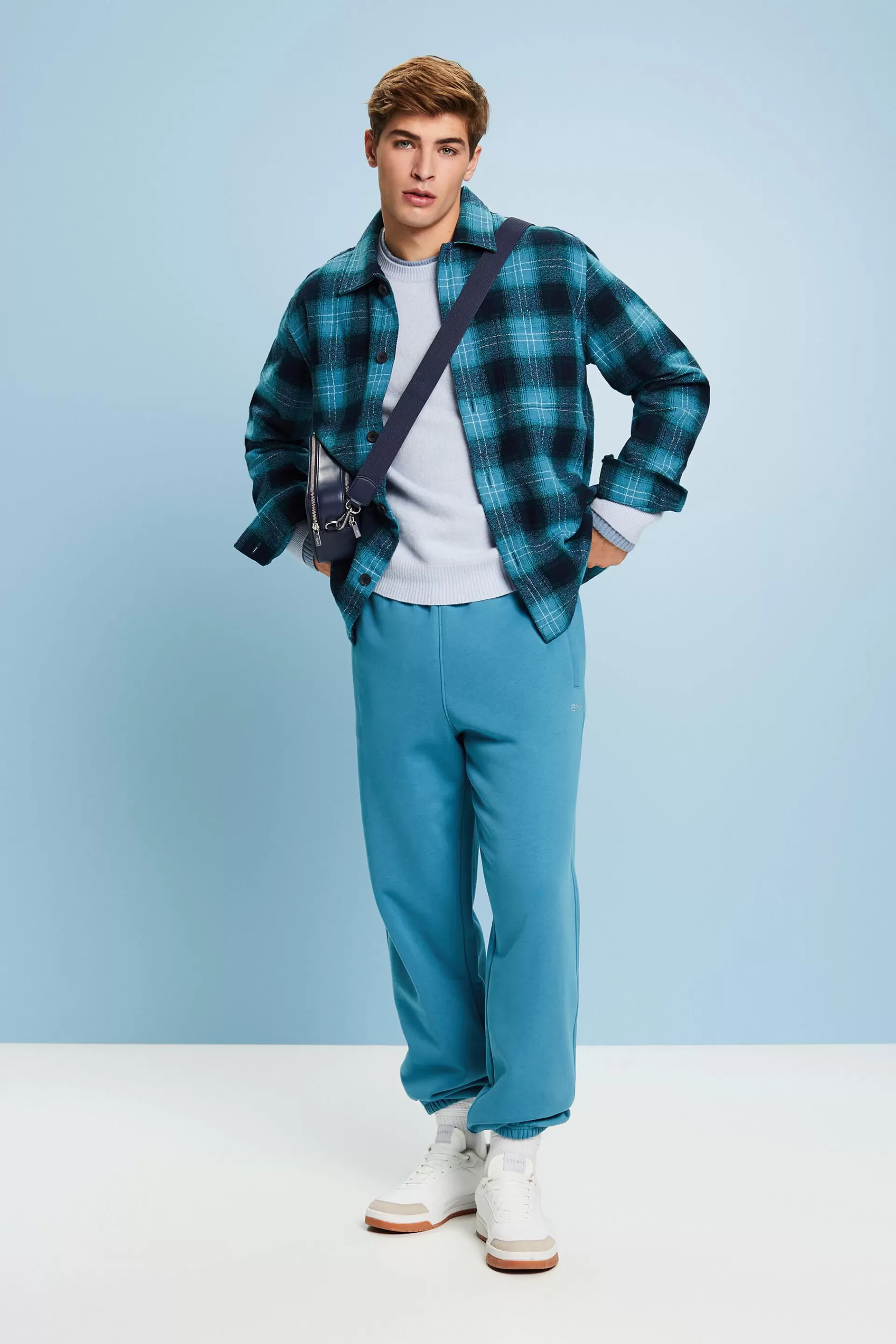 Logo-Sweatpants aus Baumwollfleece-ESPRIT New