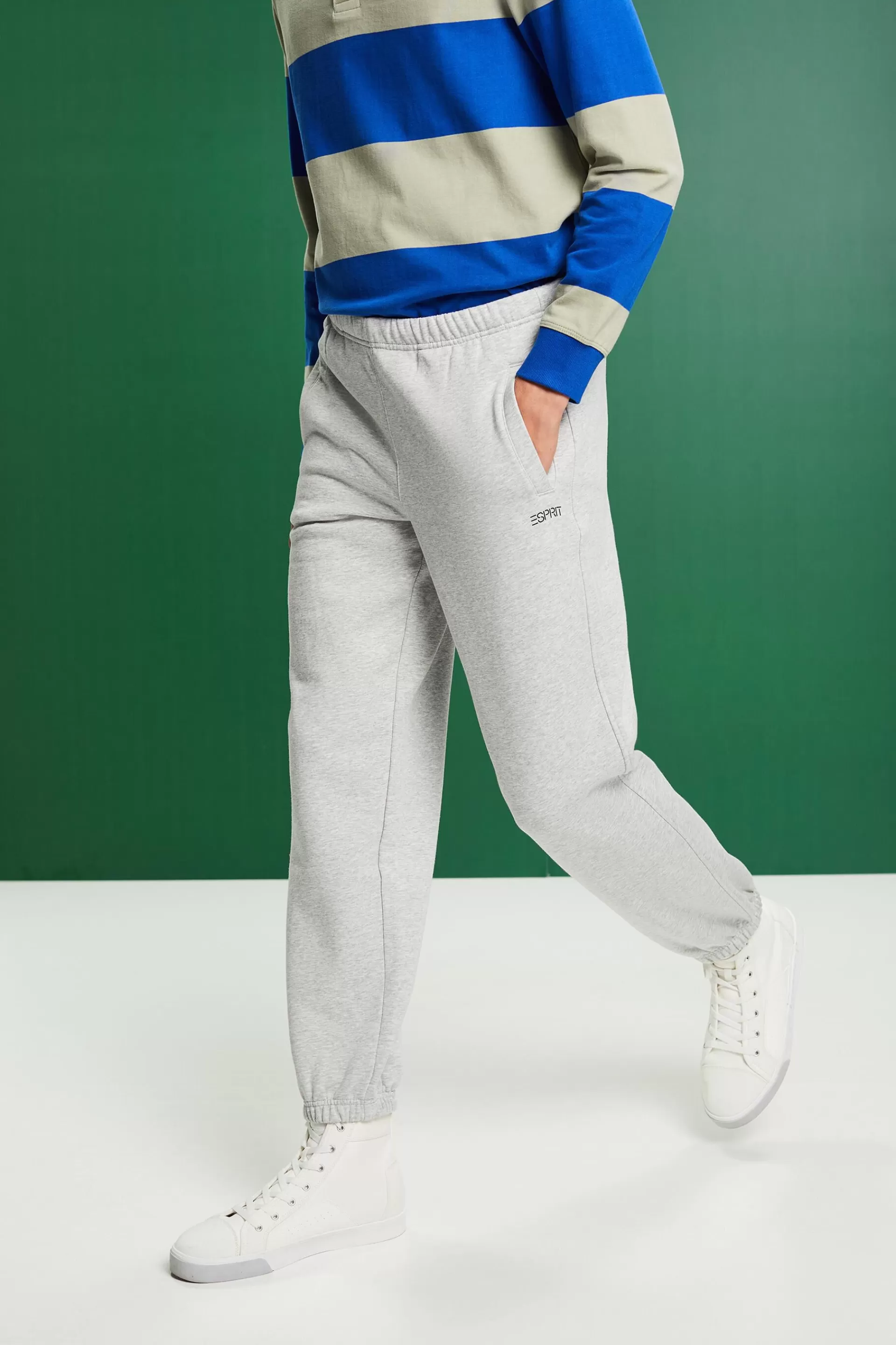Logo-Sweatpants aus Baumwollfleece-ESPRIT New