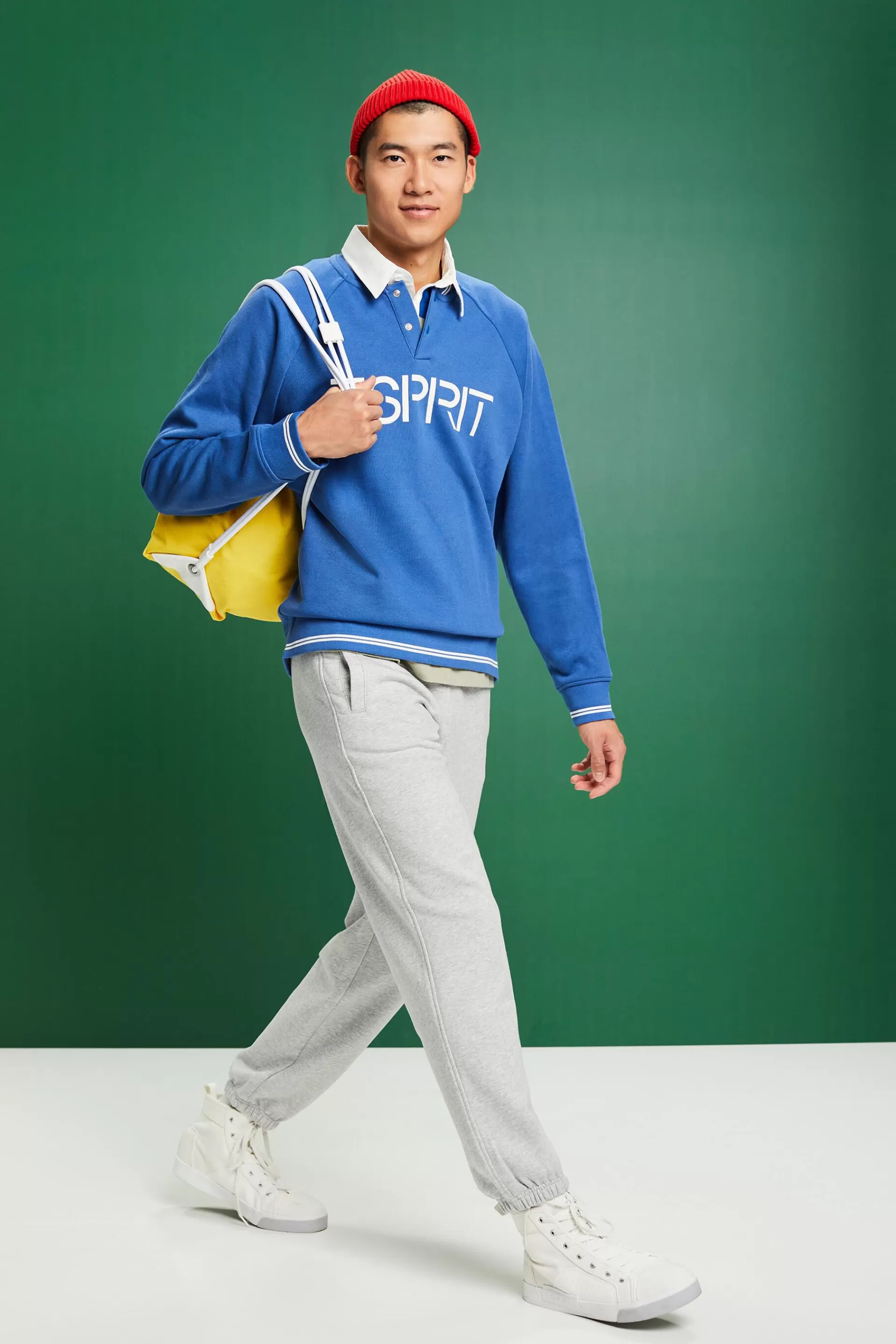 Logo-Sweatpants aus Baumwollfleece-ESPRIT New