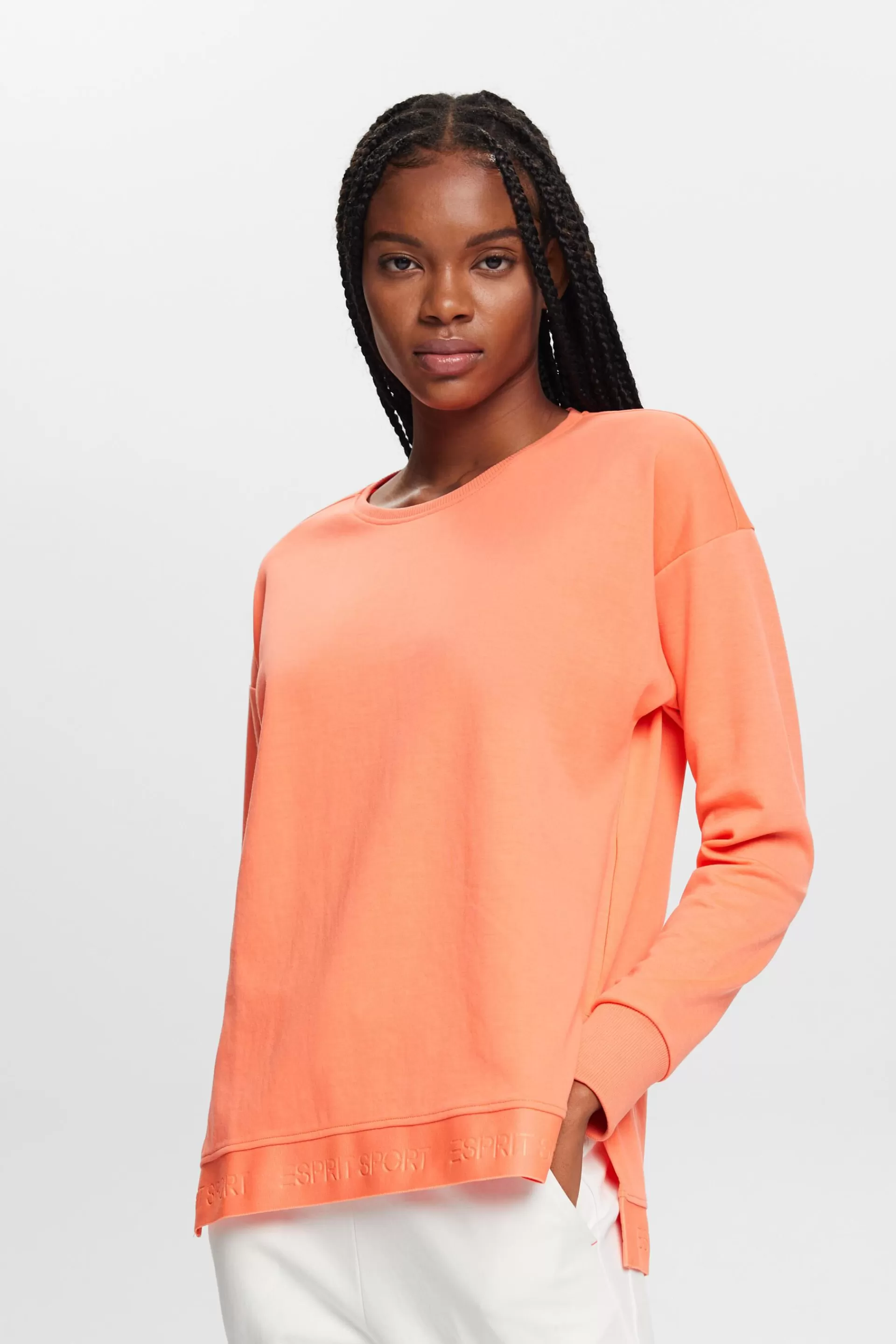 Logo-Sweatshirt aus Fleece-ESPRIT Clearance