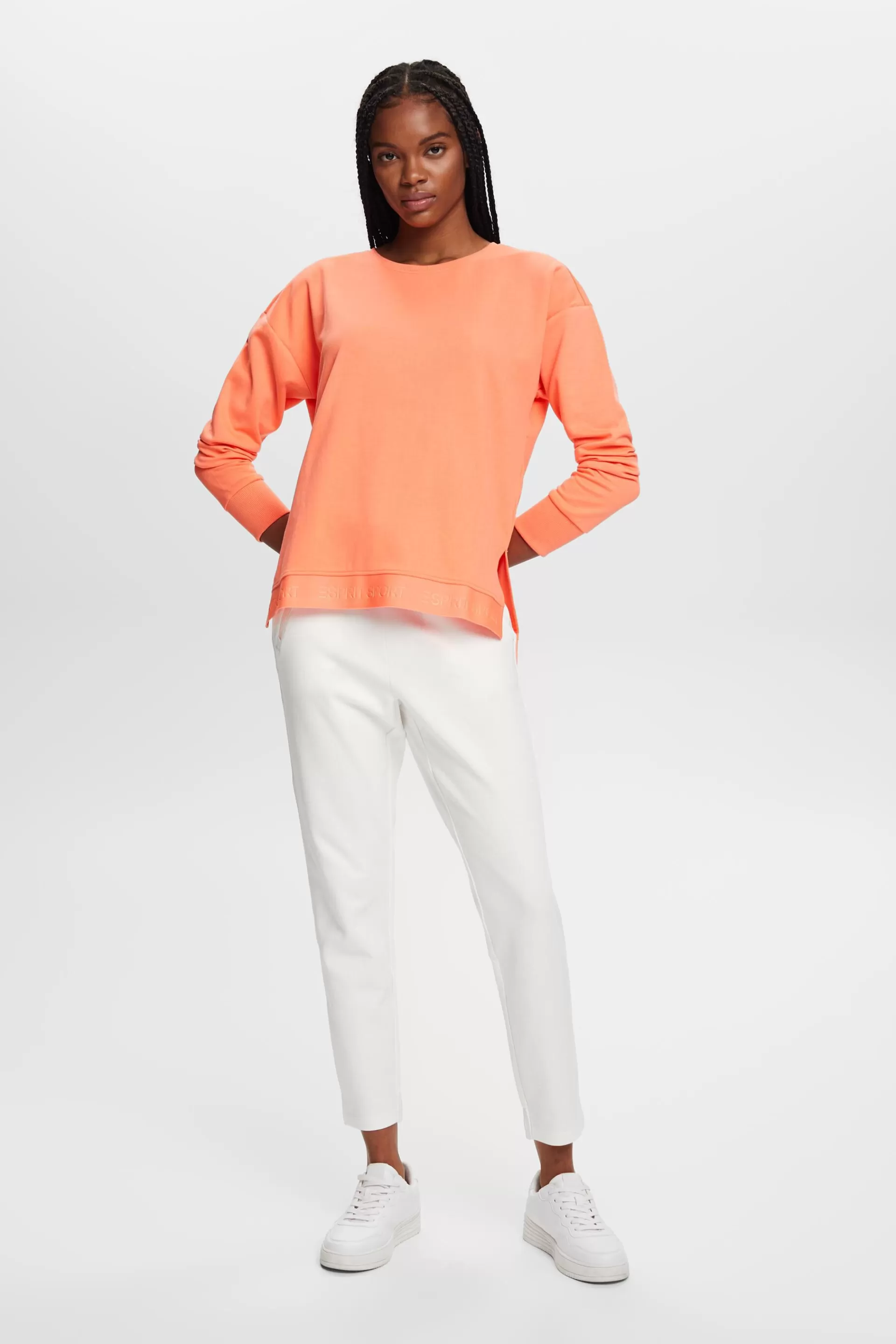 Logo-Sweatshirt aus Fleece-ESPRIT Clearance