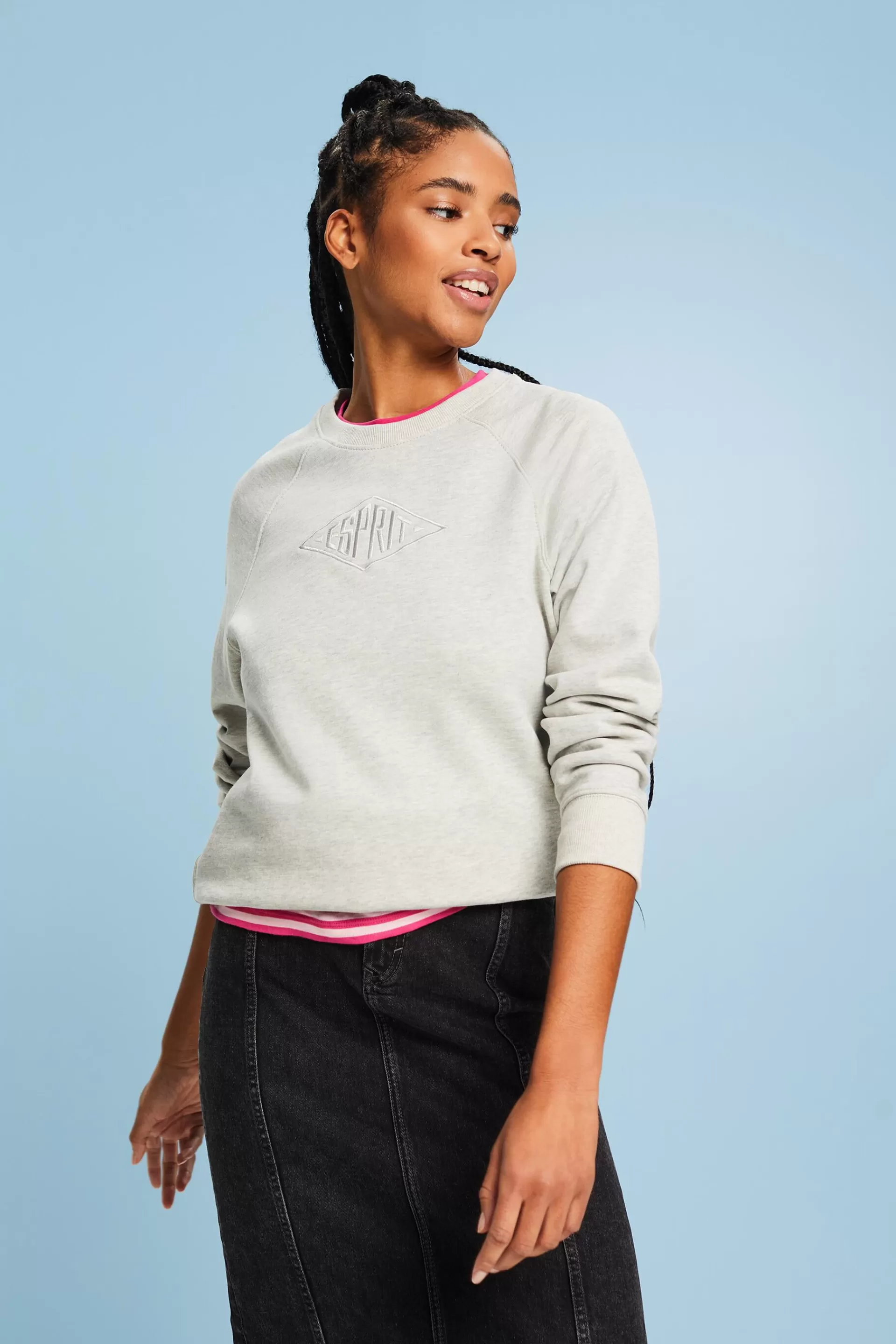 Logo-Sweatshirt mit Stickerei-ESPRIT Cheap