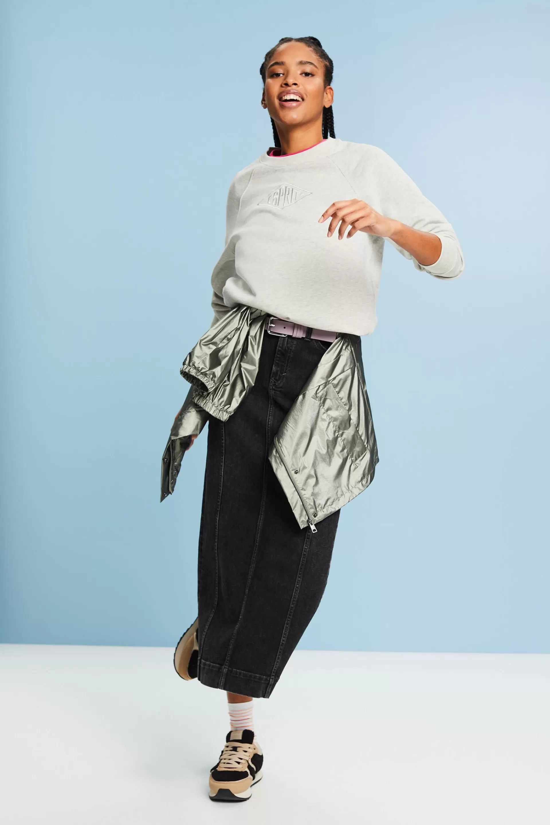 Logo-Sweatshirt mit Stickerei-ESPRIT Cheap