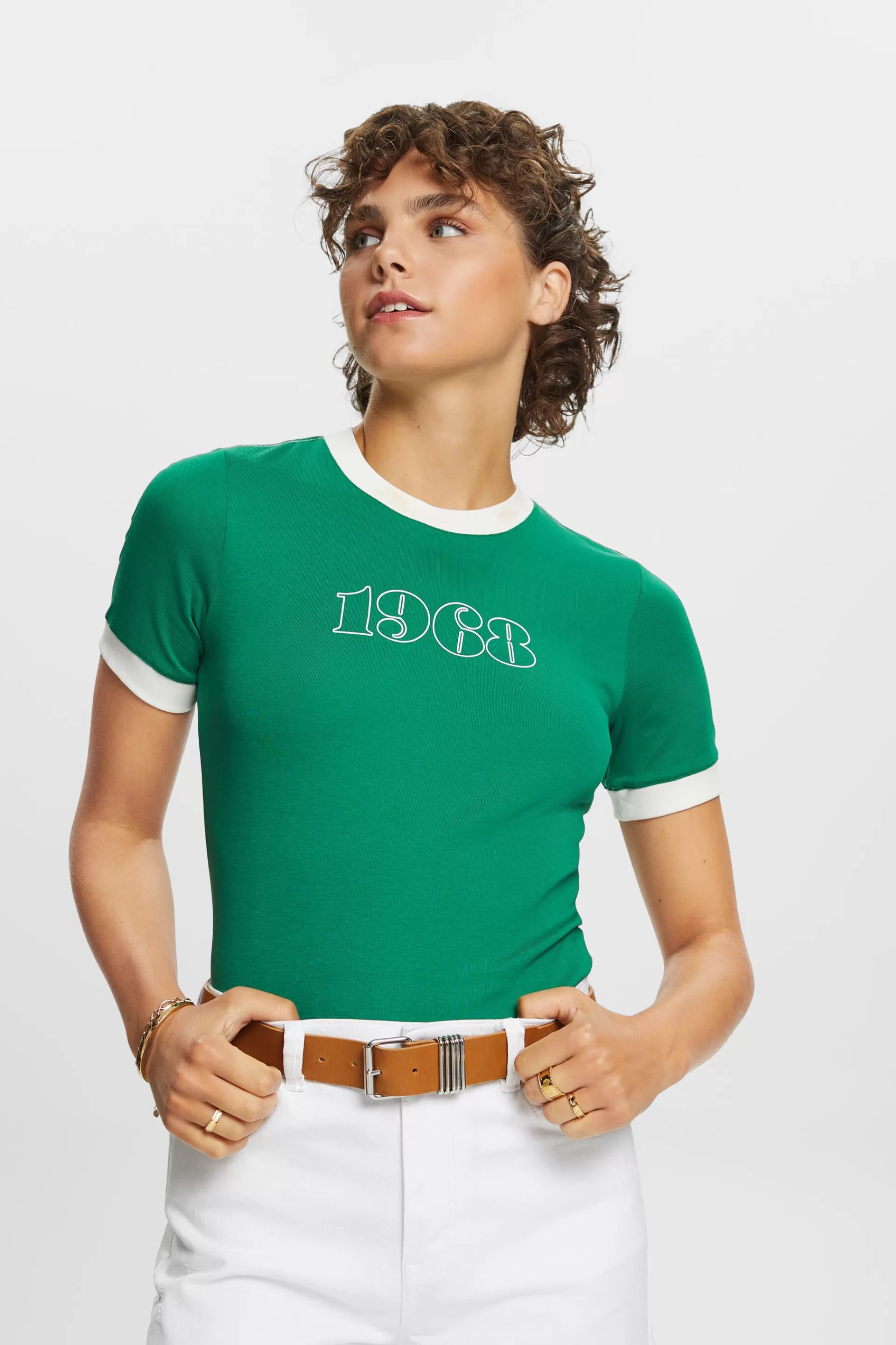 Logo-T-Shirt aus Baumwolljersey-ESPRIT New