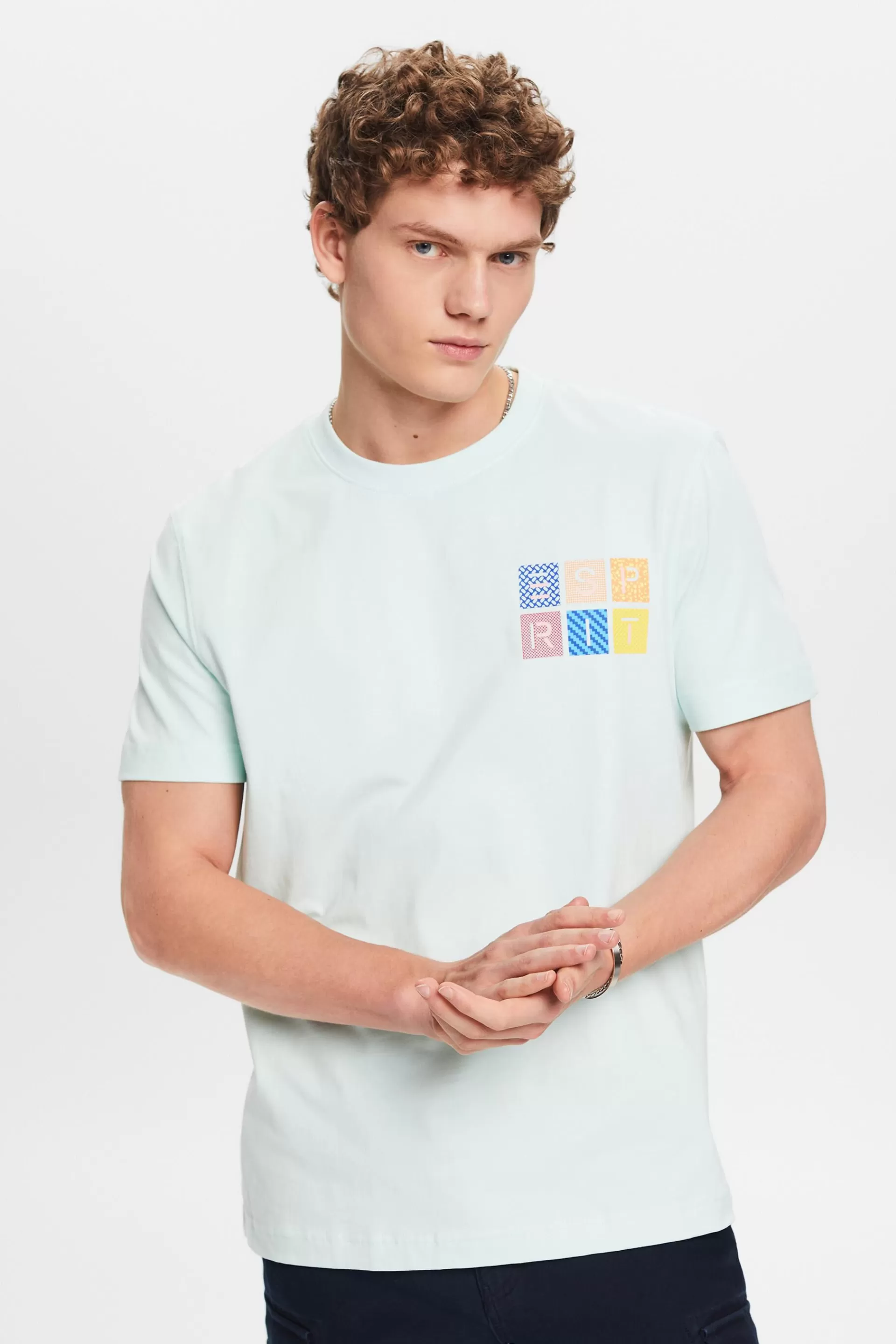 Logo-T-Shirt aus Baumwolljersey-ESPRIT Hot