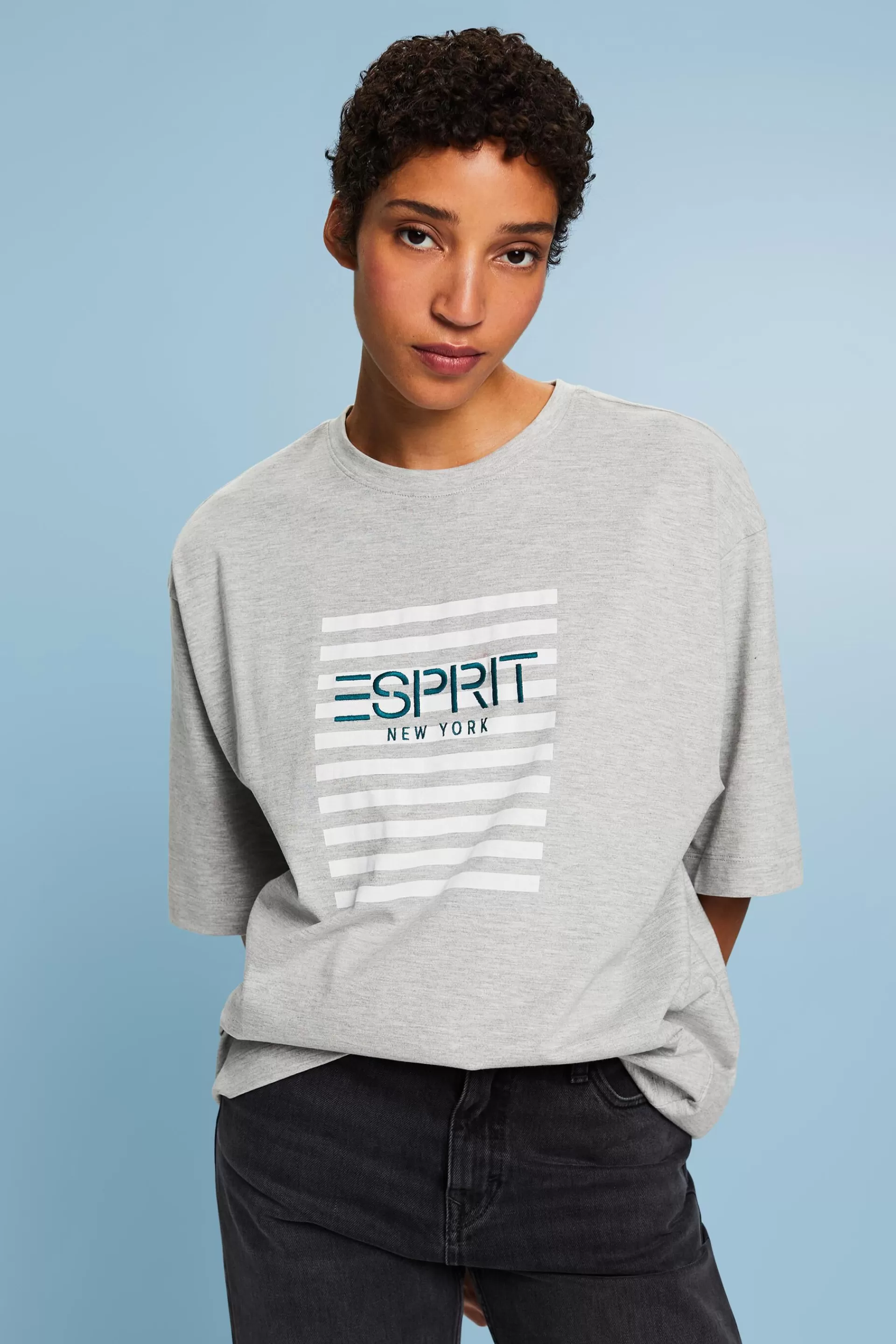 Logo-T-Shirt aus Pima-Baumwolle-ESPRIT Online