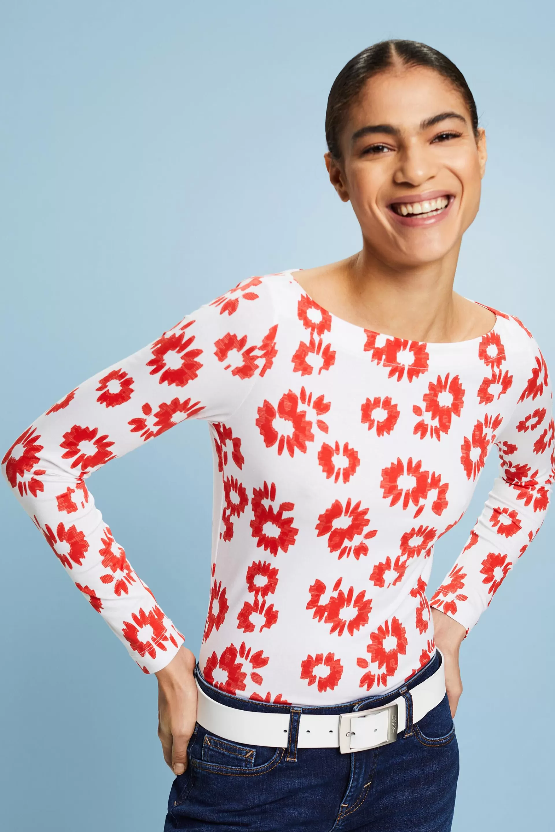 Longsleeve mit Print-ESPRIT Online