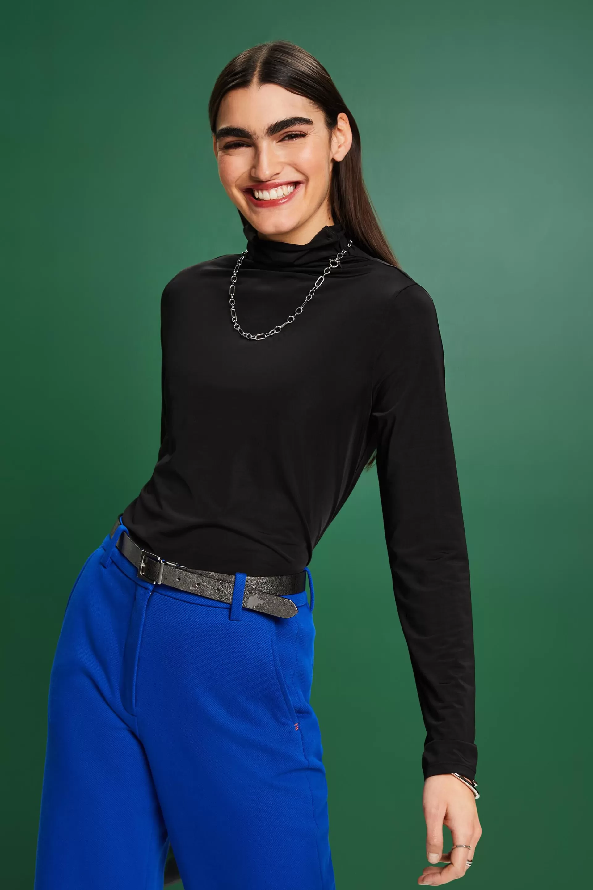 Longsleeve mit Stehkragen-ESPRIT Discount