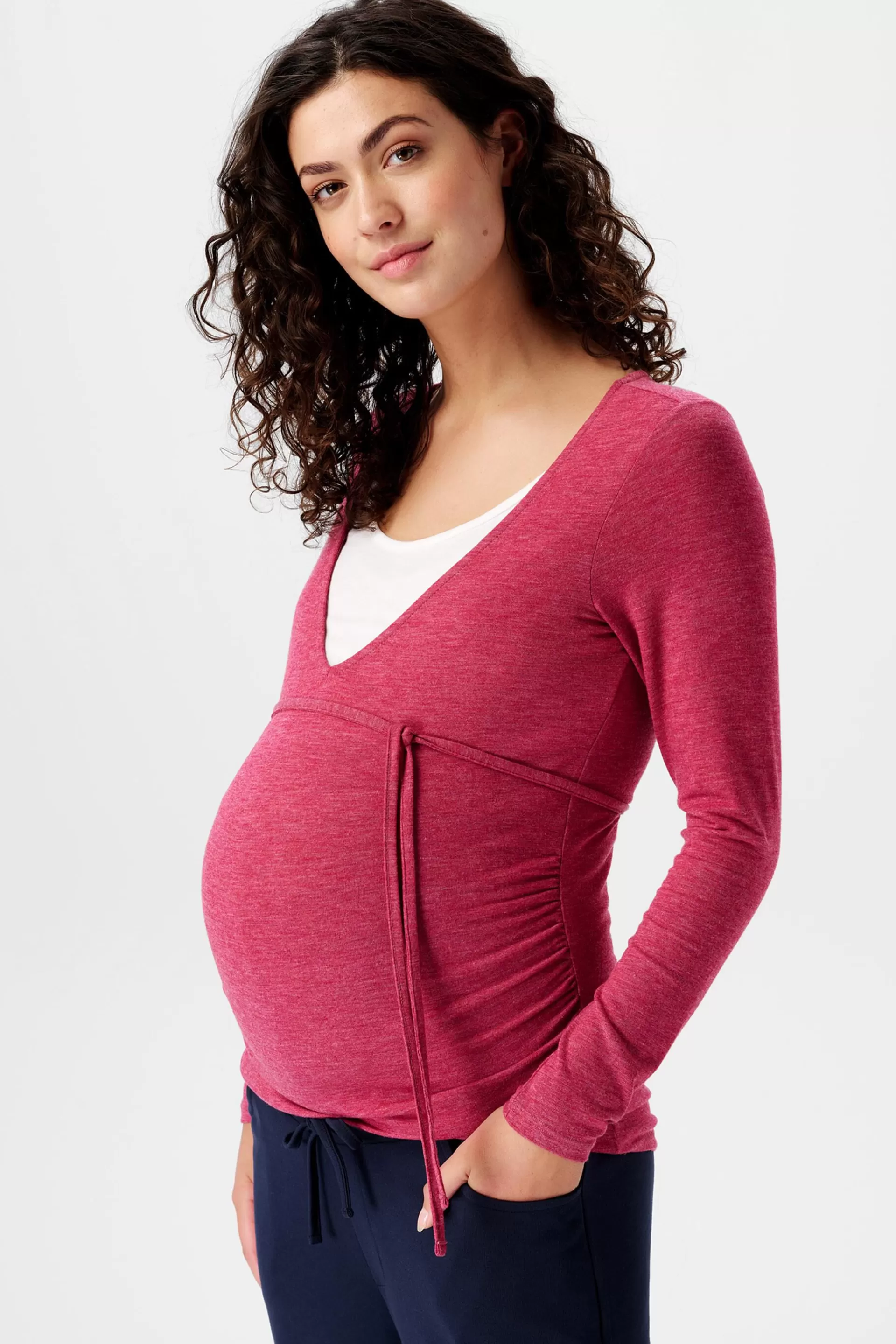 Longsleeve mit V-Ausschnitt-ESPRIT Hot