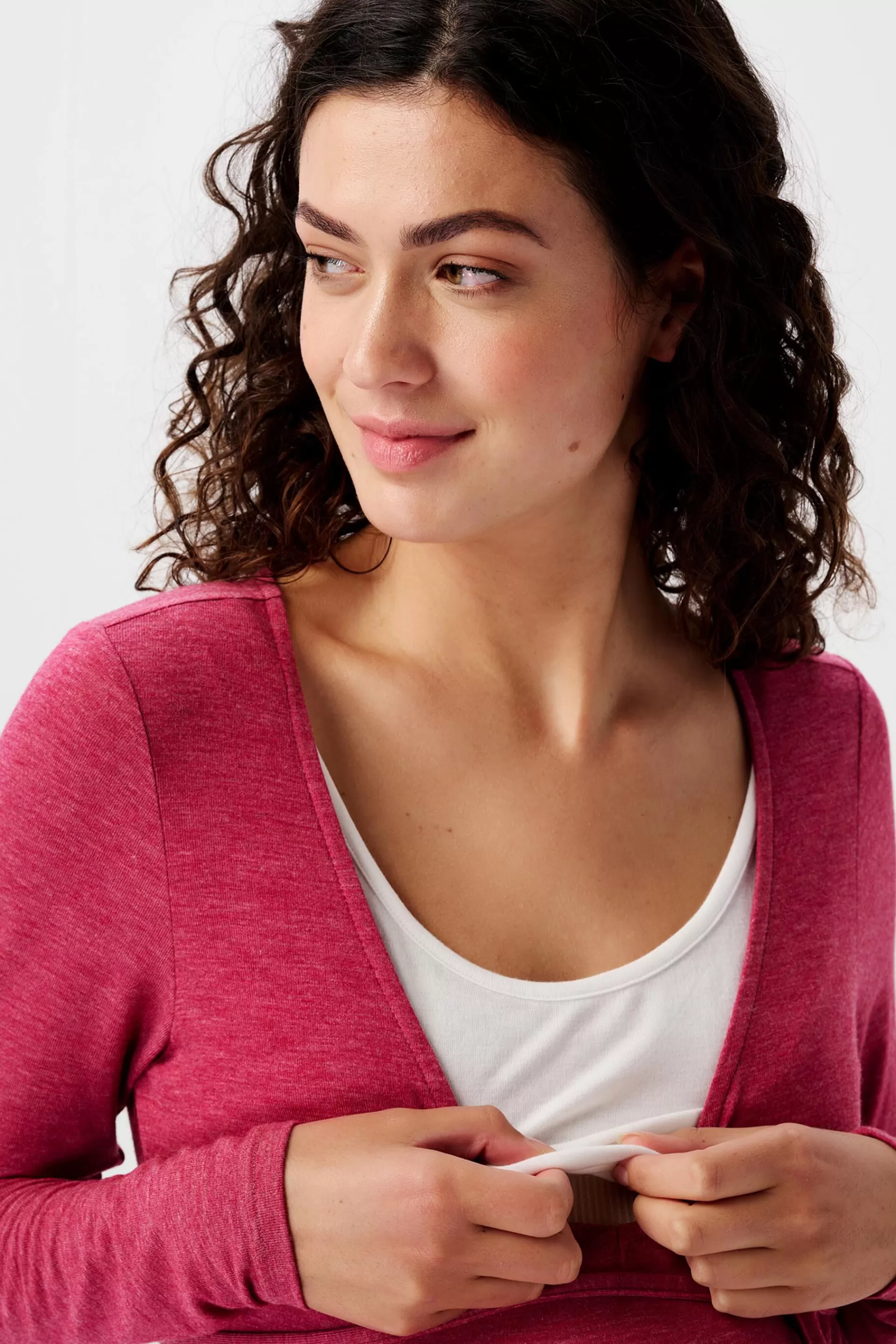 Longsleeve mit V-Ausschnitt-ESPRIT Hot