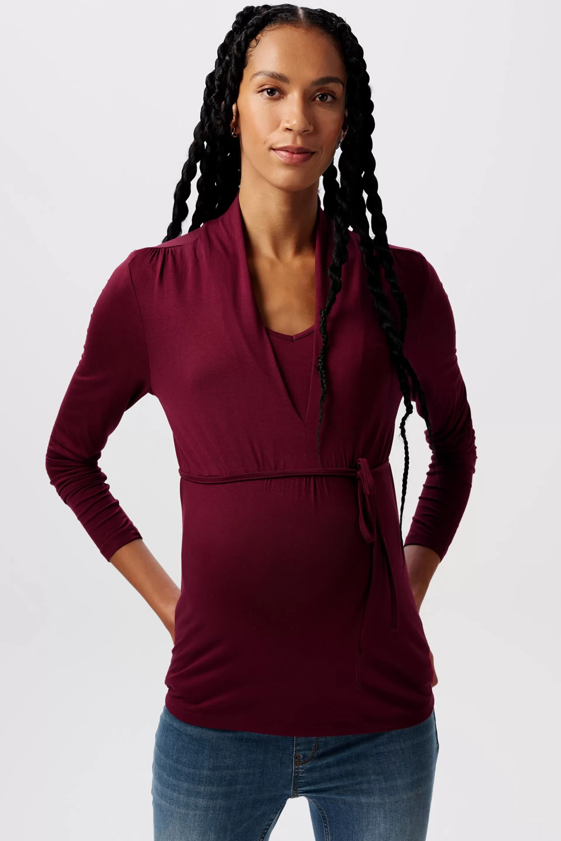 Longsleeve mit V-Ausschnitt-ESPRIT Hot