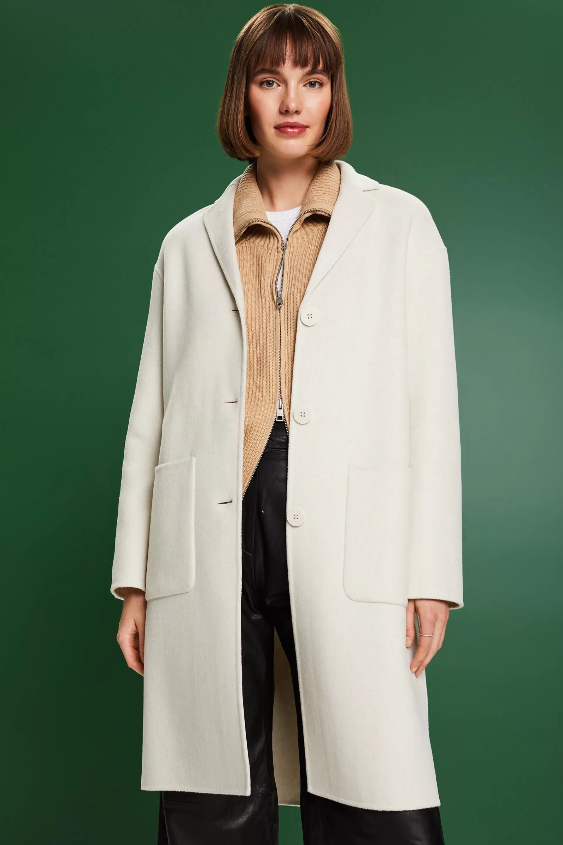 Mantel aus Wollmix-ESPRIT Outlet