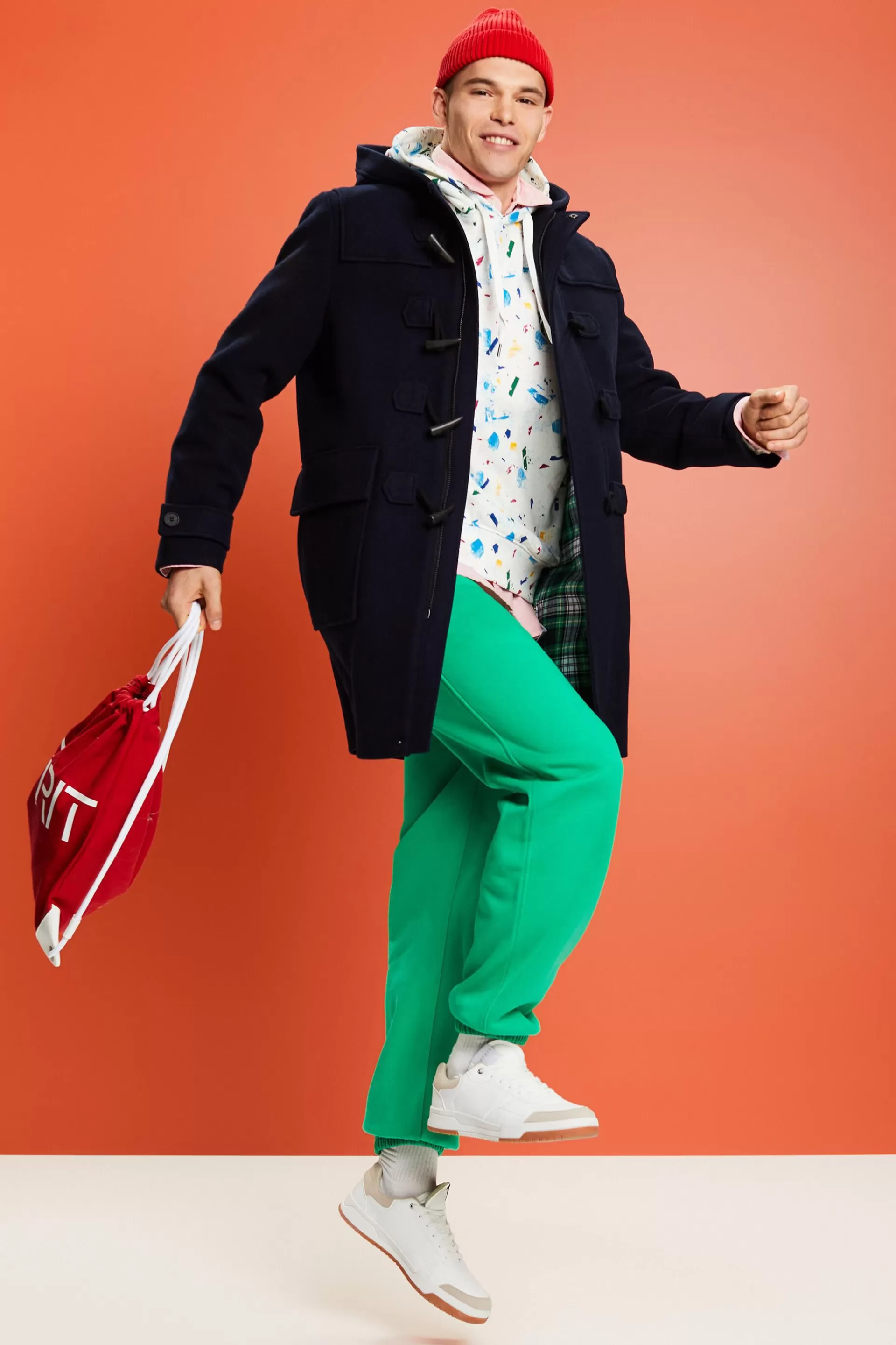Mantel aus Wollmix mit Knebelknöpfen-ESPRIT Discount